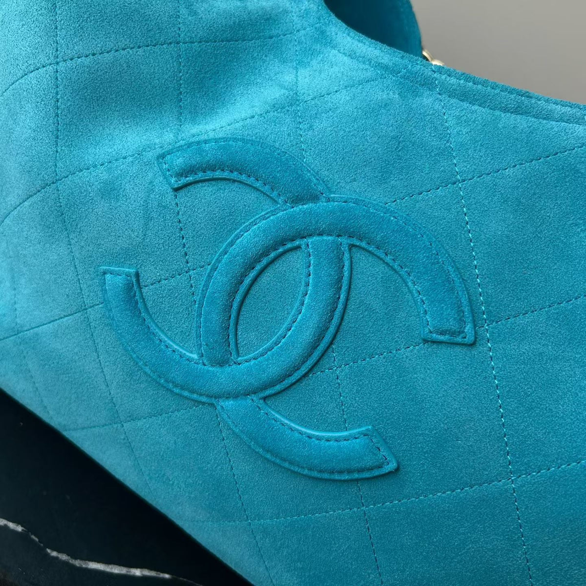 Chanel 2026 Cabas Shopping Tote Bag 55cm Blue Suede