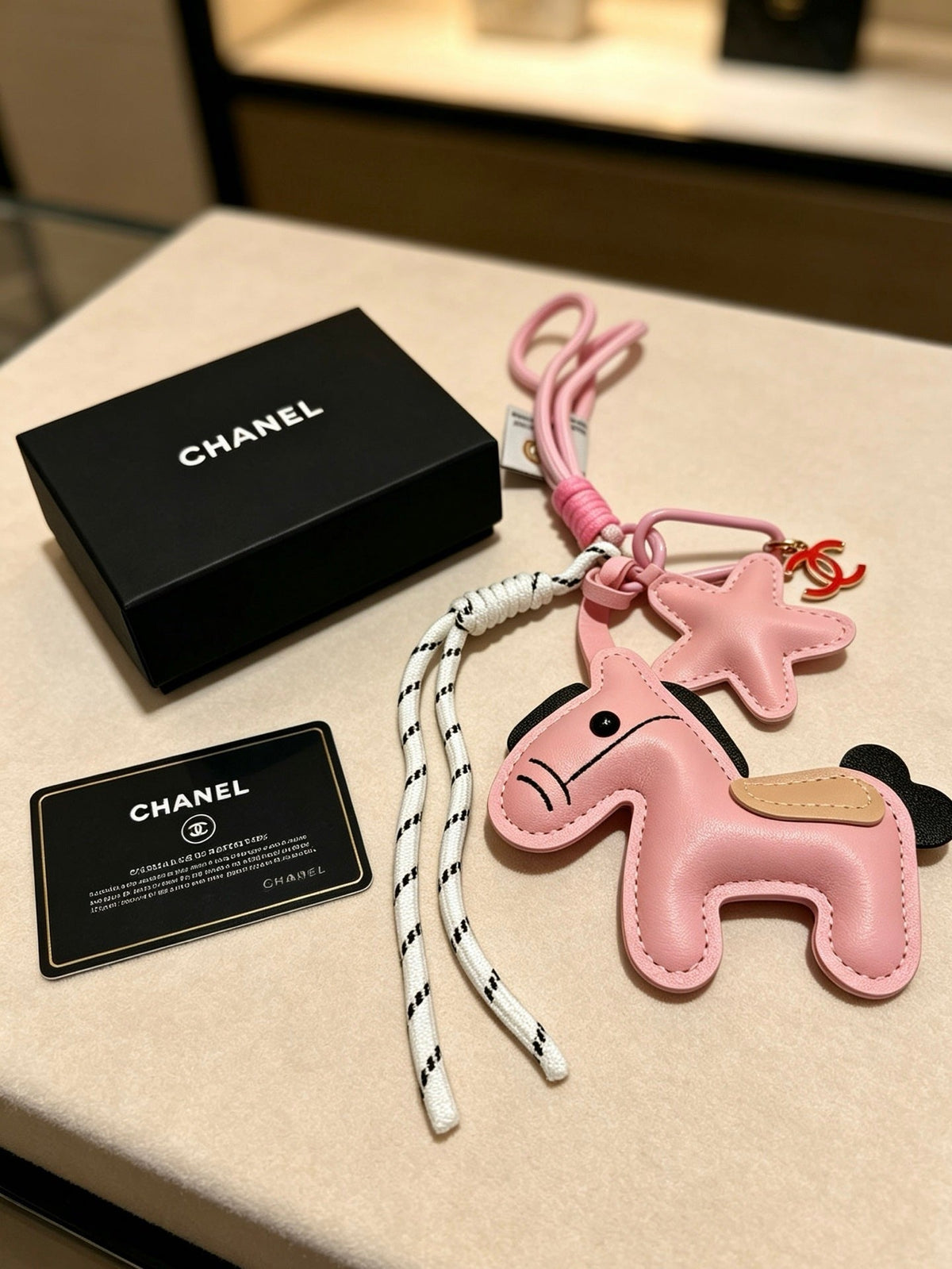 Chanel Pink Star And Horse Charm