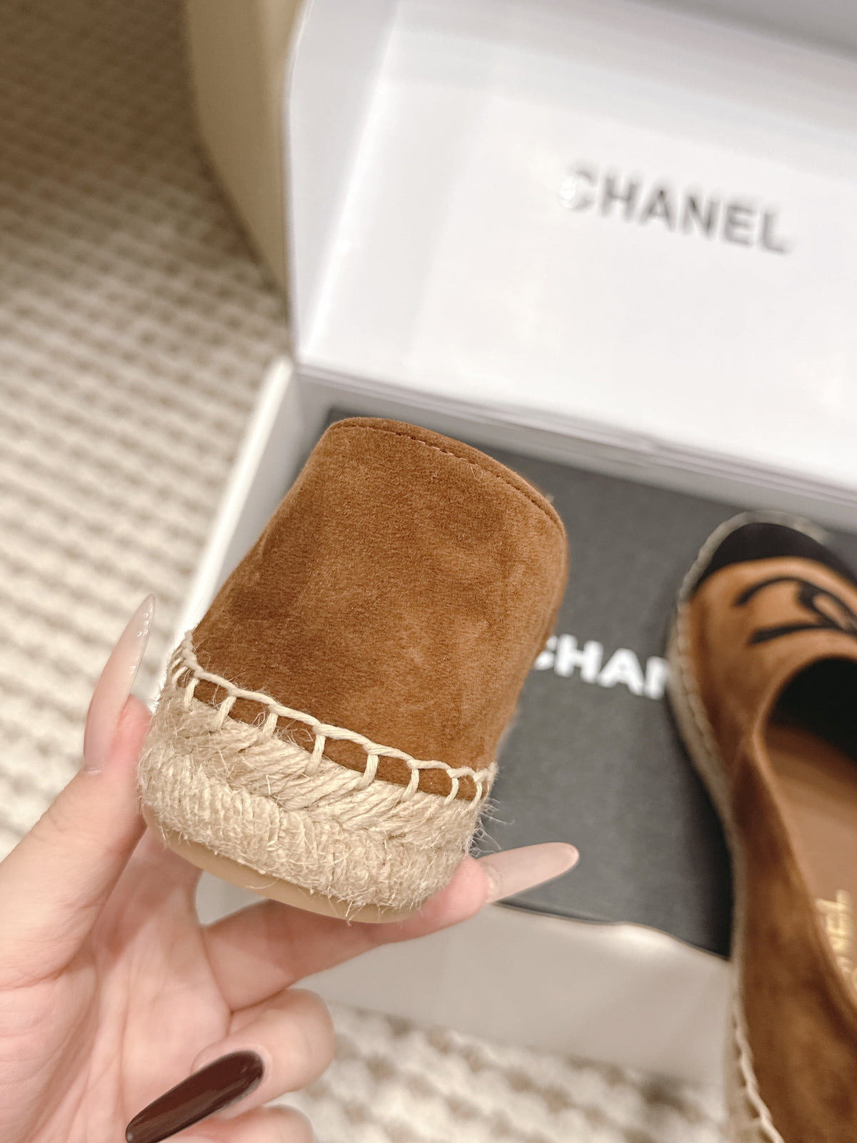 CC 26S Espadrille Slip-Ons in Brown Mix Black Suede
