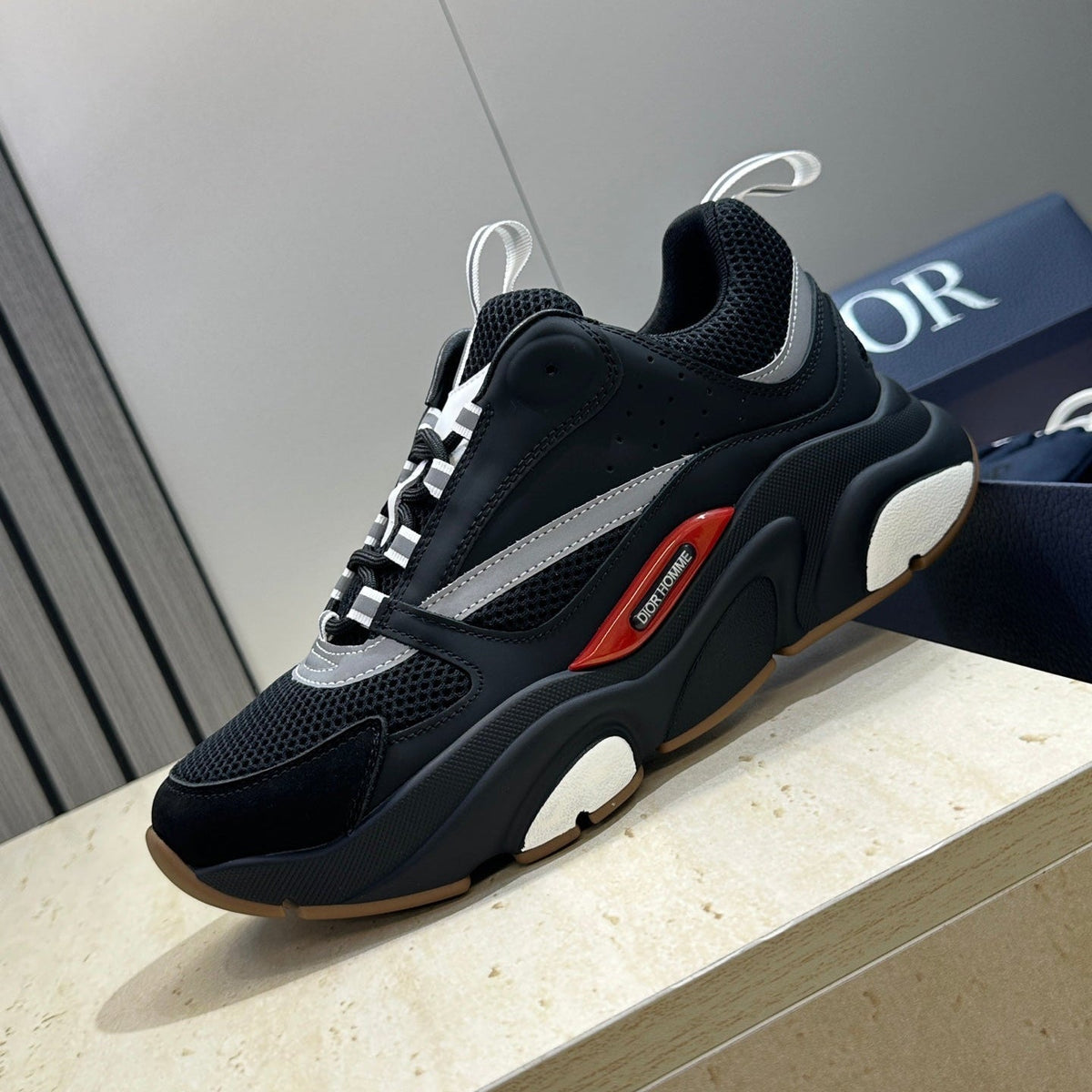 CD 26s Men B22 Sneakers Black Mesh Red Plate Gum Sole 628491