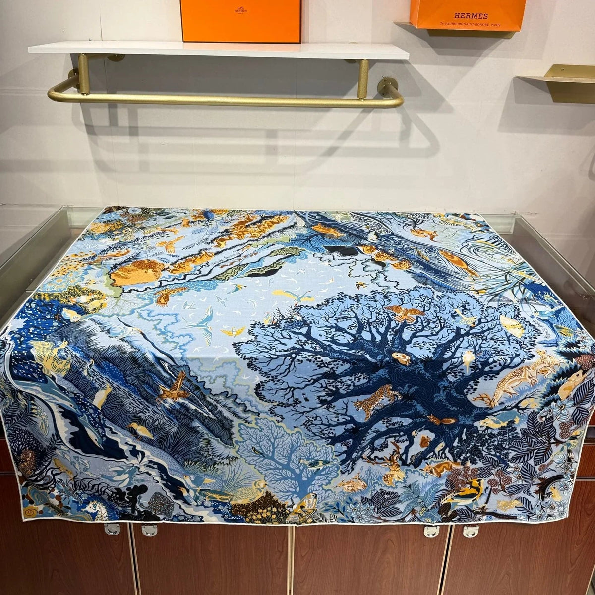 Hermes 2026 Rewilding Nature Scarf 140cm Cashmere Silk 217528