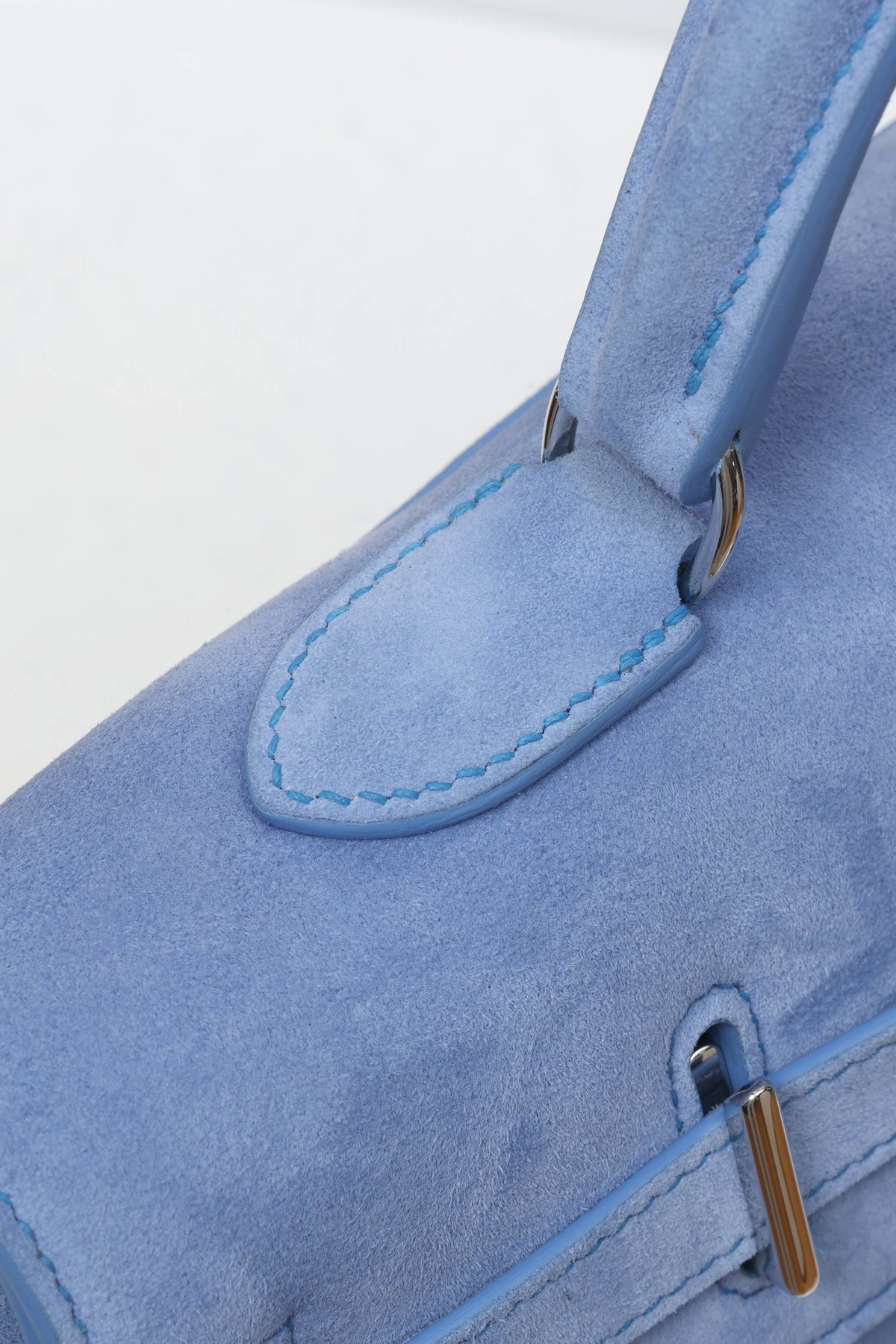 High-end Hermes 2026 Kelly Bag 35cm Bright Blue Suede