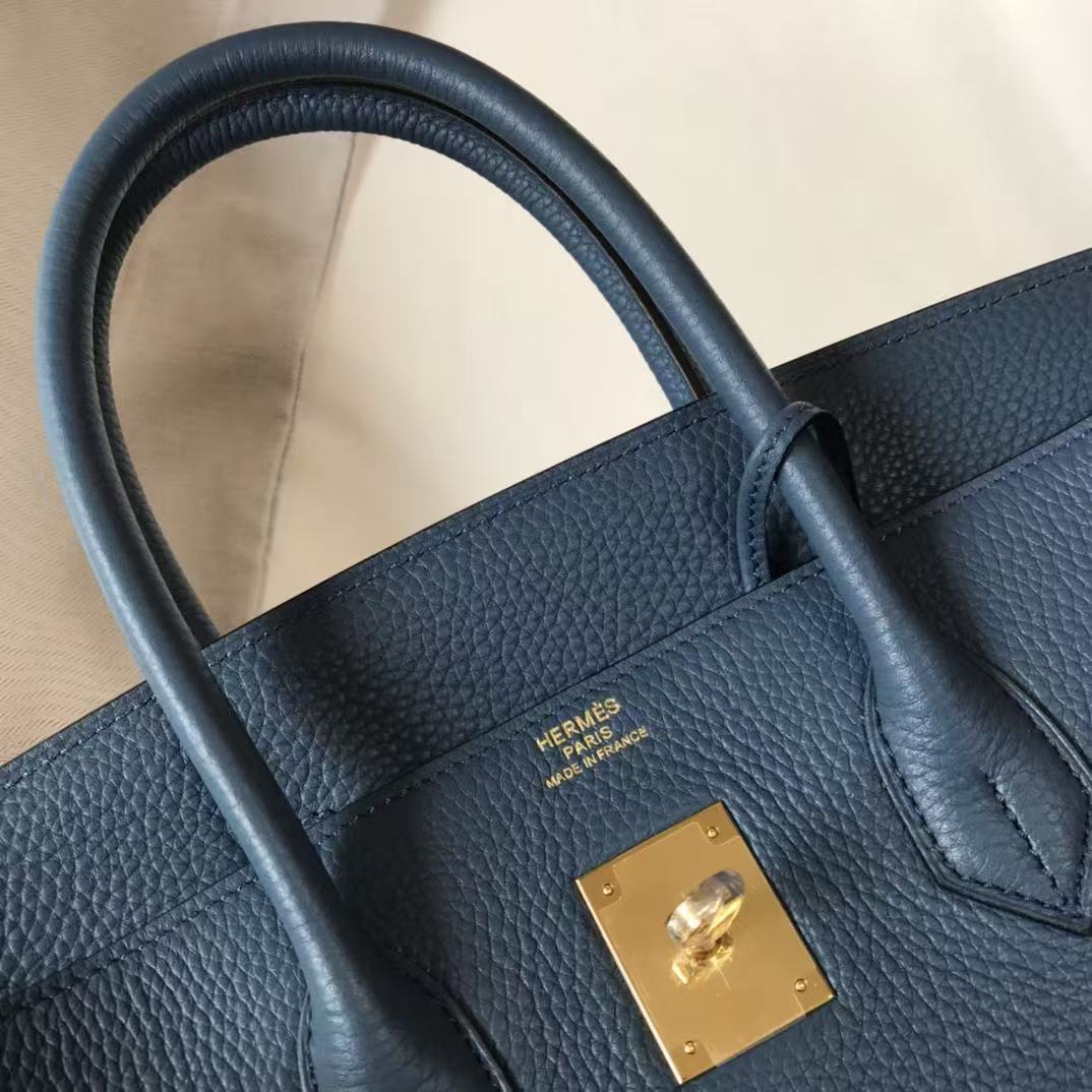 HM Birkin Bag 30cm Dark Blue Togo Leather GHW