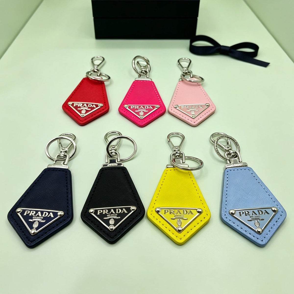 Prada Saffiano Tie Shaped Charm