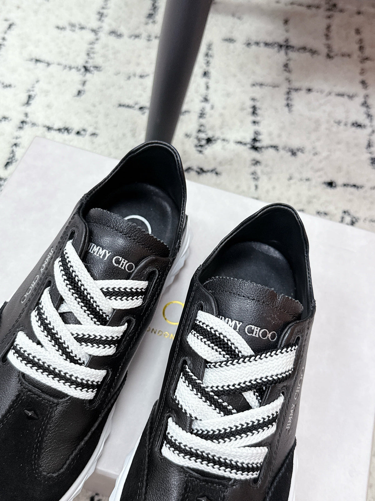 Jimmy Choo 26S Sneakers Black Calfskin And Suede 604183