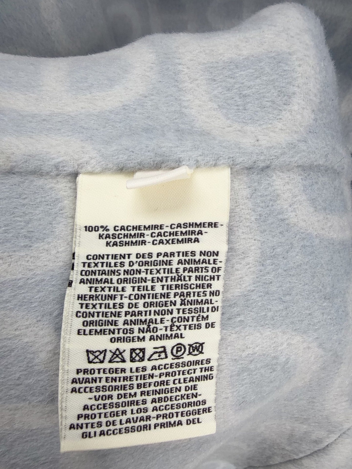 HM 26FW Hooded Zip-Up Coat Printed Hood Lining Cashmere 440840