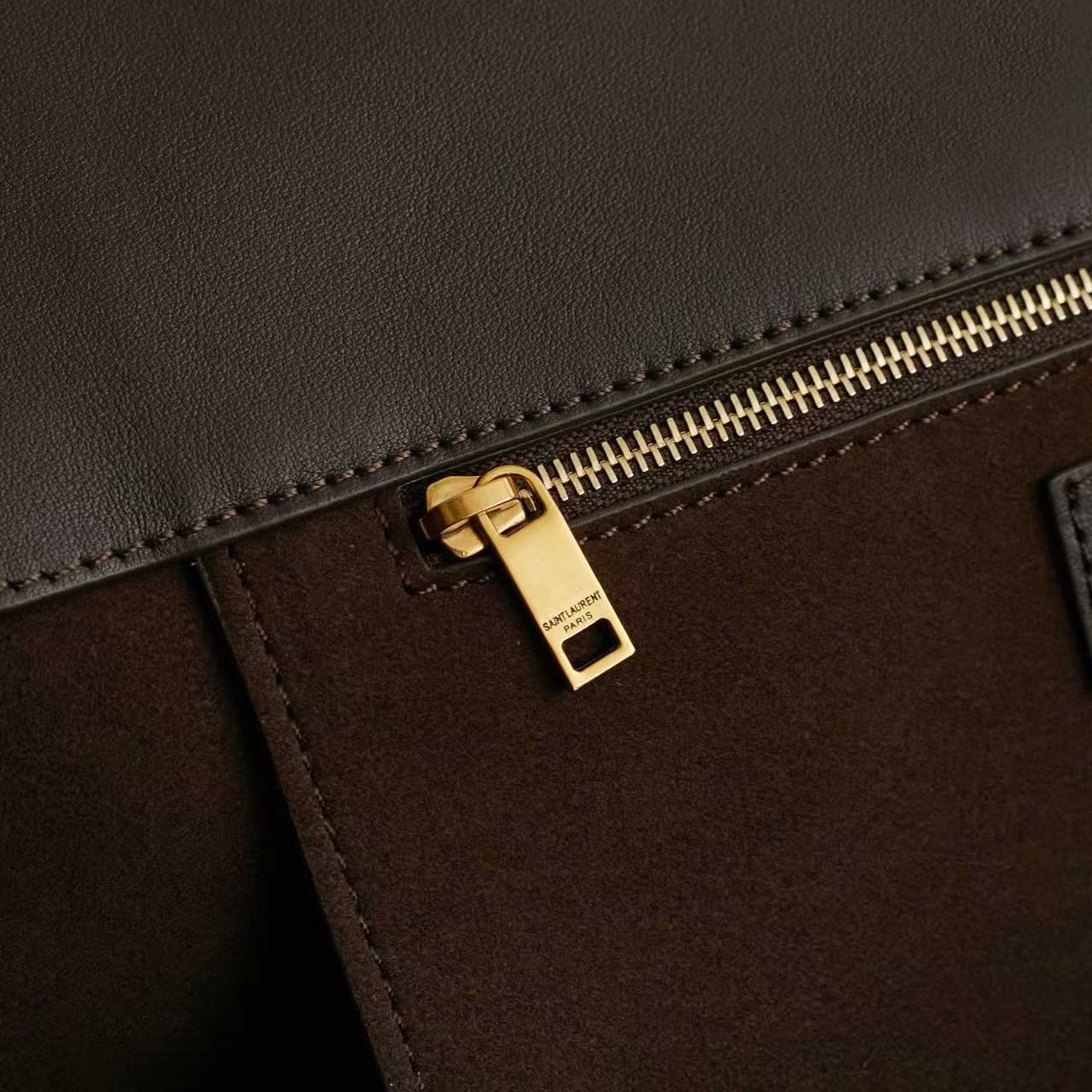 YSL Le 5 À 7 Bea Hobo Bag Dark Brown Suede