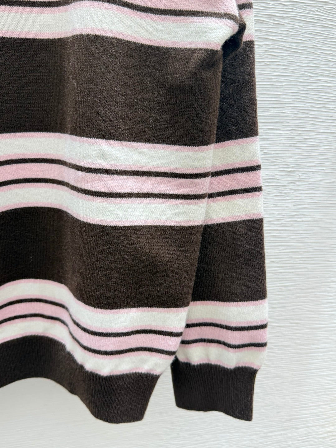 CC 26FW Striped Knit Polo Sweater Nylon 313544