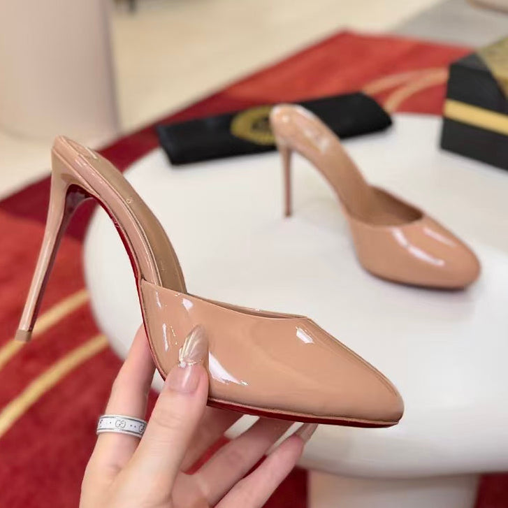Christian Louboutin 2026 Dolly Mule 100mm Patent Leather