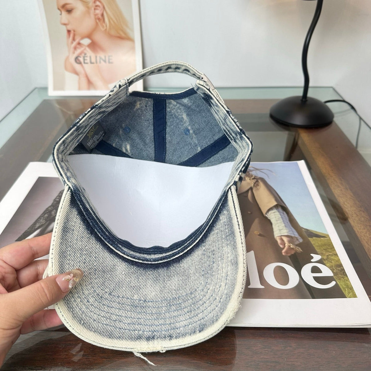 Chanel Denim Baseball Cap Hat 514879