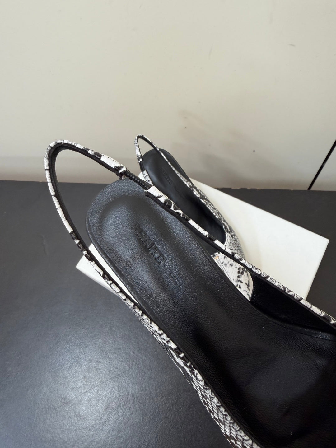 Khaite 26s Mercere Slingbacks 5cm Python Leather 909457