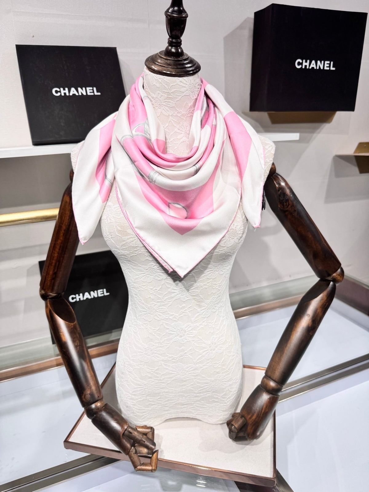 Chanel 2026 Space-Themed Scarf 90cm Silk 200823