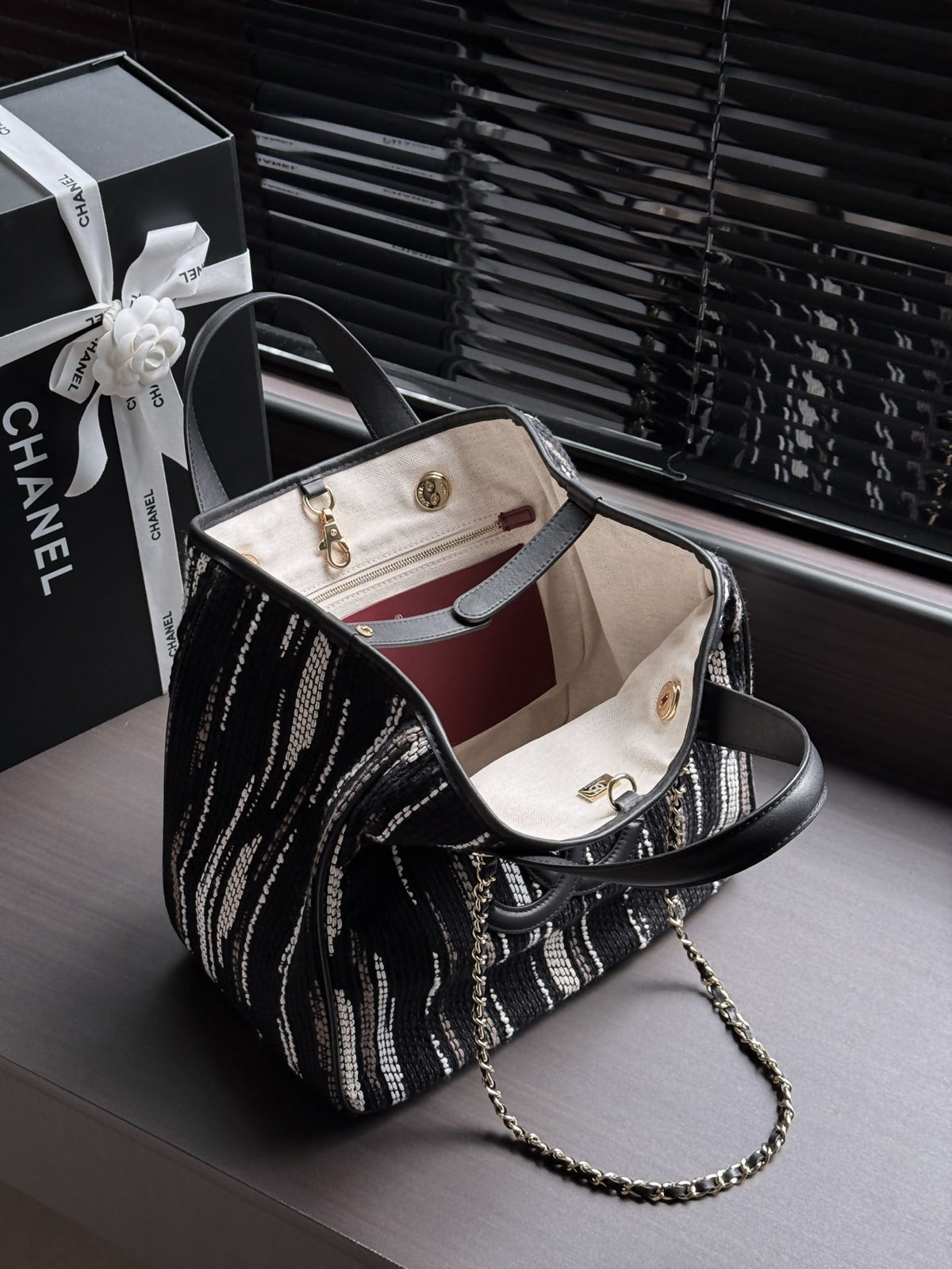 Chanel 2026 Small Shopping Tote Bag Canvas Fabric