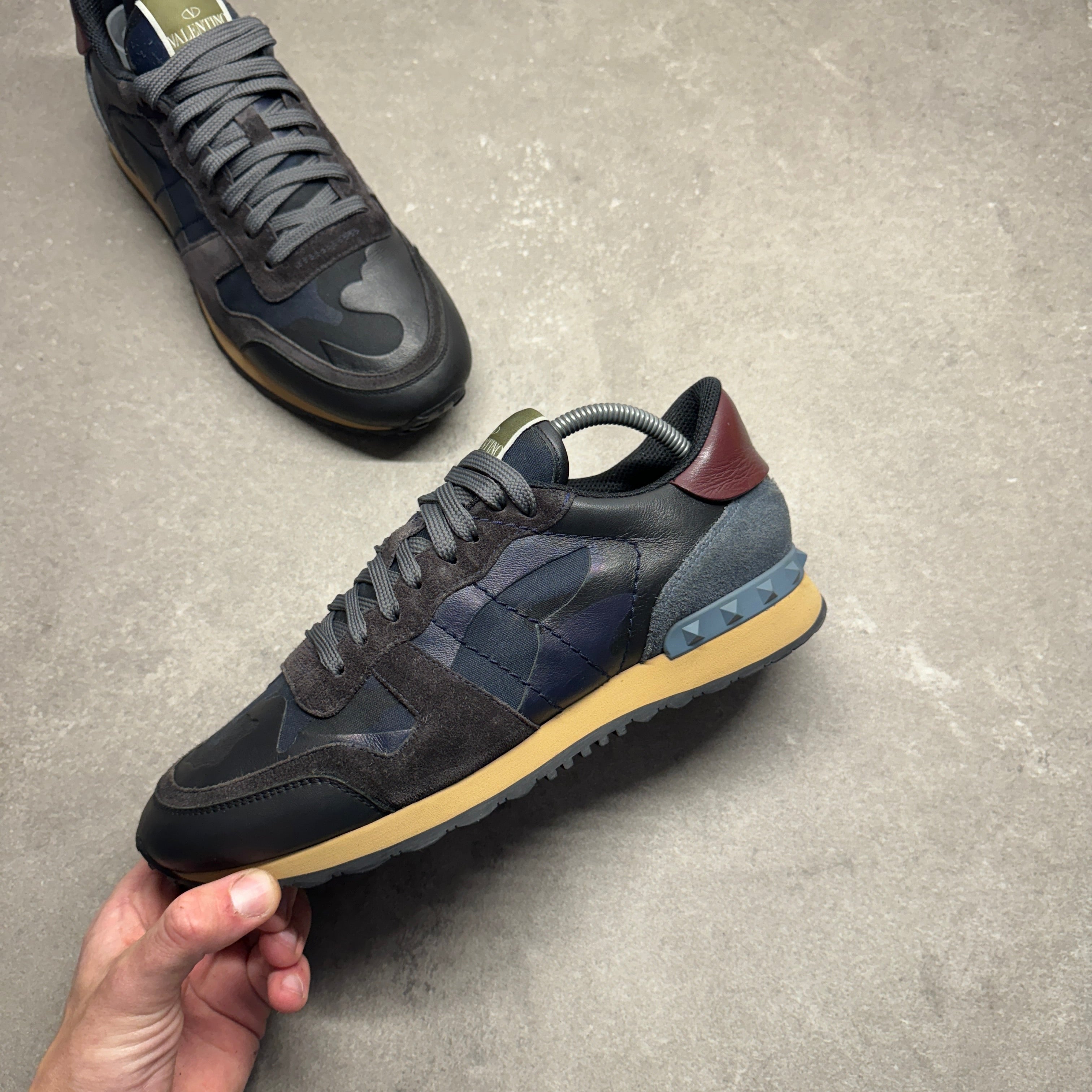 VT 26s Rockrunner Sneaker Navy Blue Burgundy Black Suede