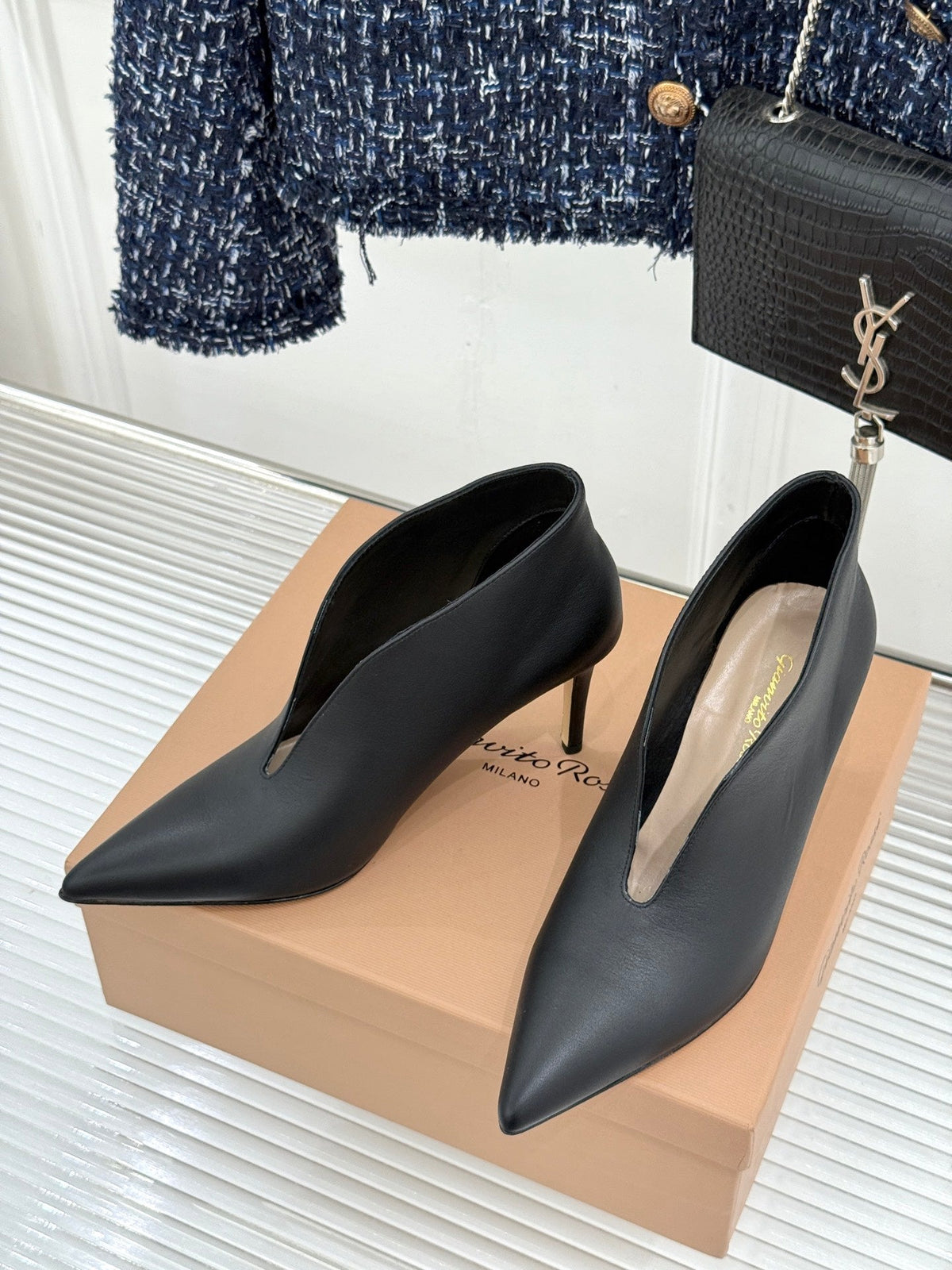 GR 26s Vania Pumps 9cm Black Leather 175086