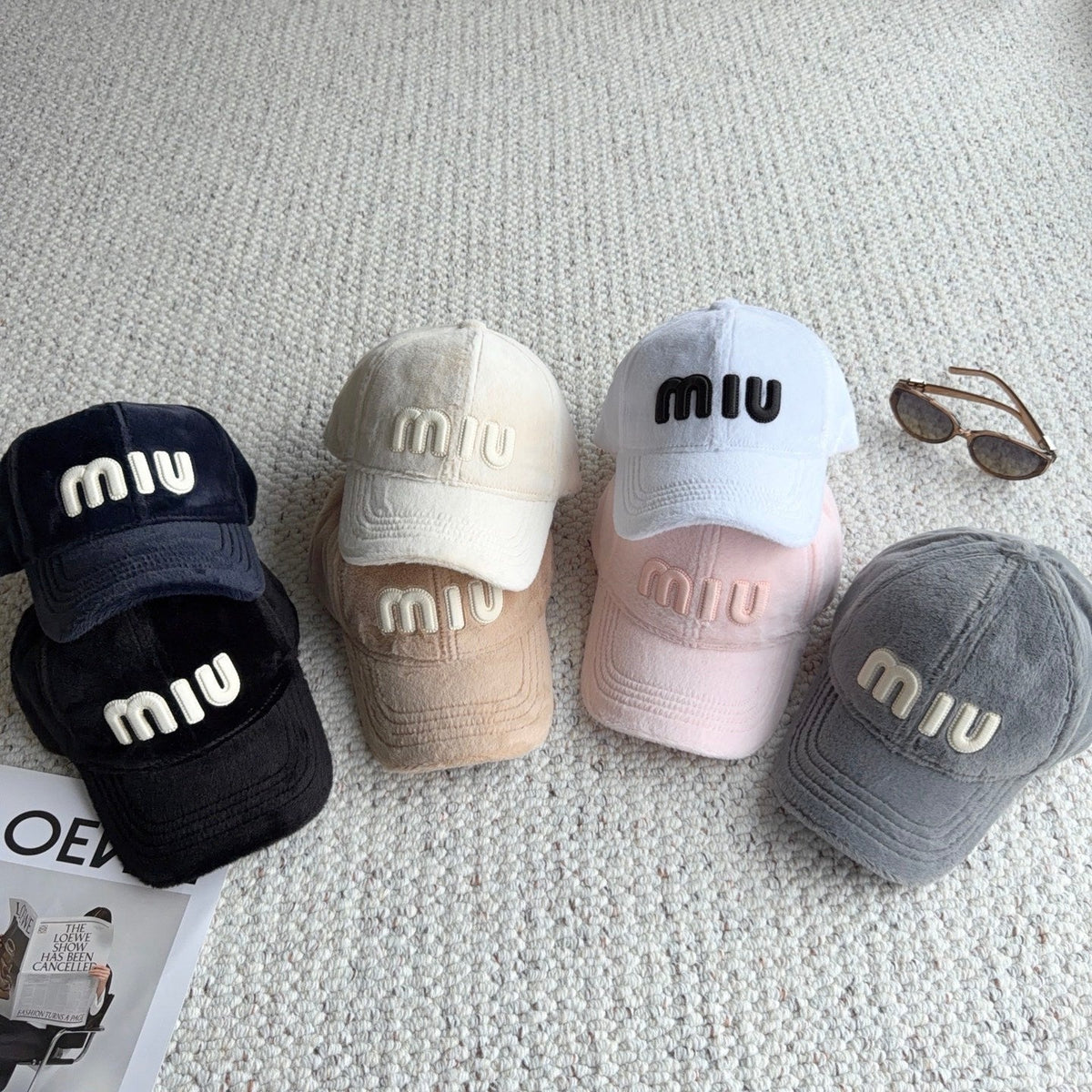 Miumiu Fleece Baseball Cap 515563