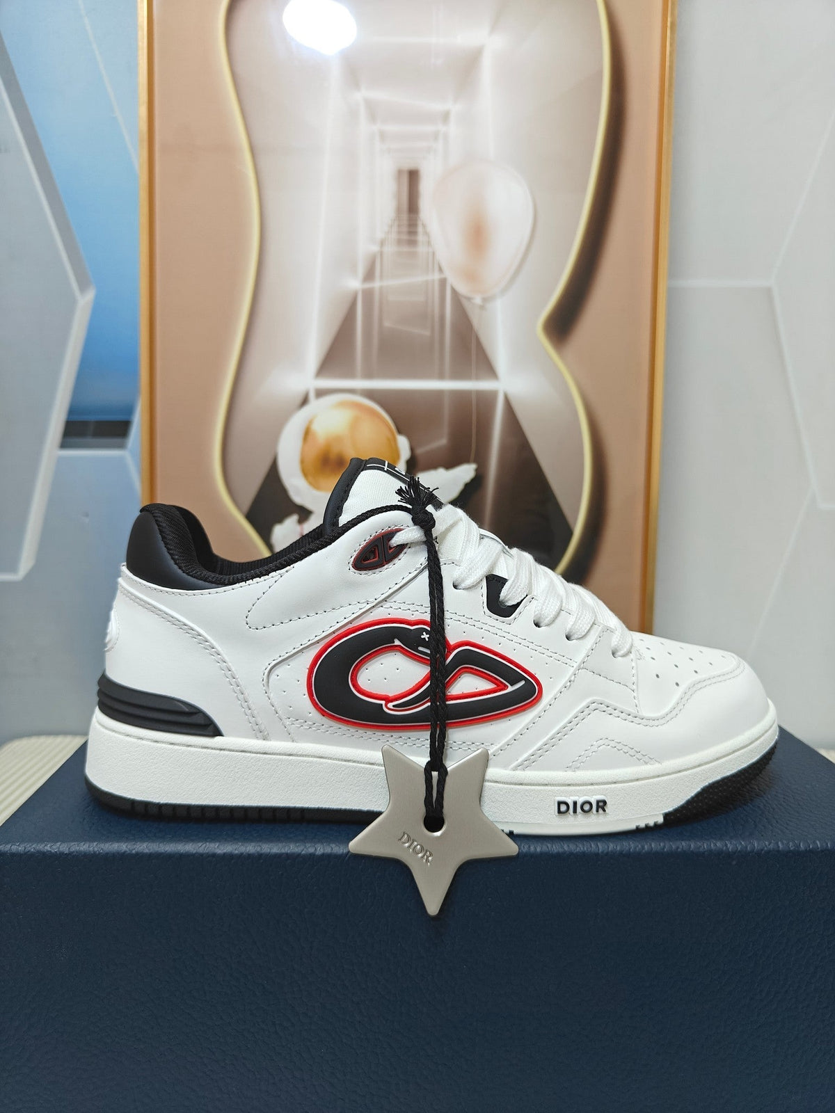 CD 26s Low Top Sneaker White Black Calfskin 518394