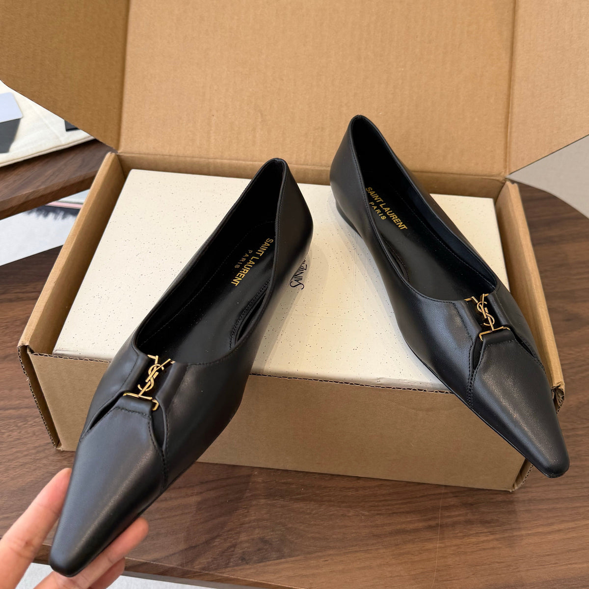 YSL Ballet Flat Laurent Sheepskin 158982