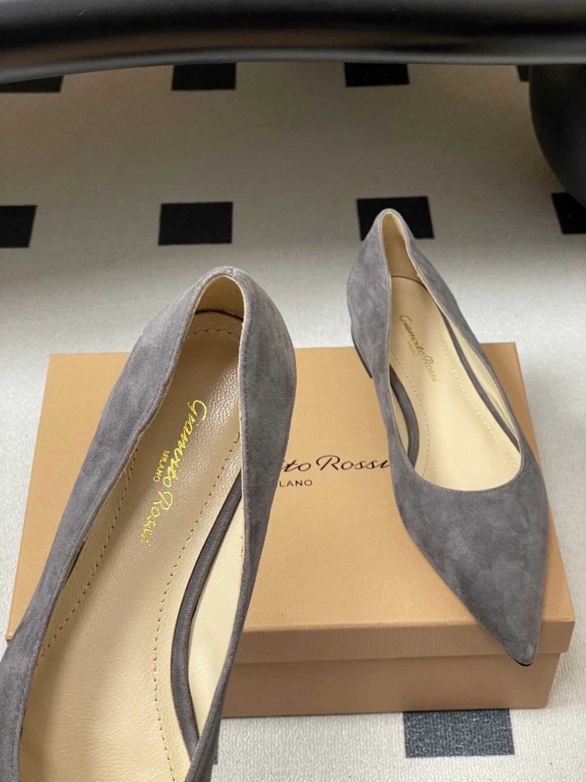 GR 26s Flats Grey Suede 164787