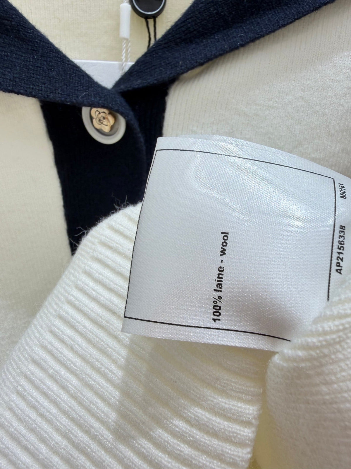 CC 26FW Marine-Inspired Knit Pullover Sweater Sailor Collar Half-Button Logo Wool 313320