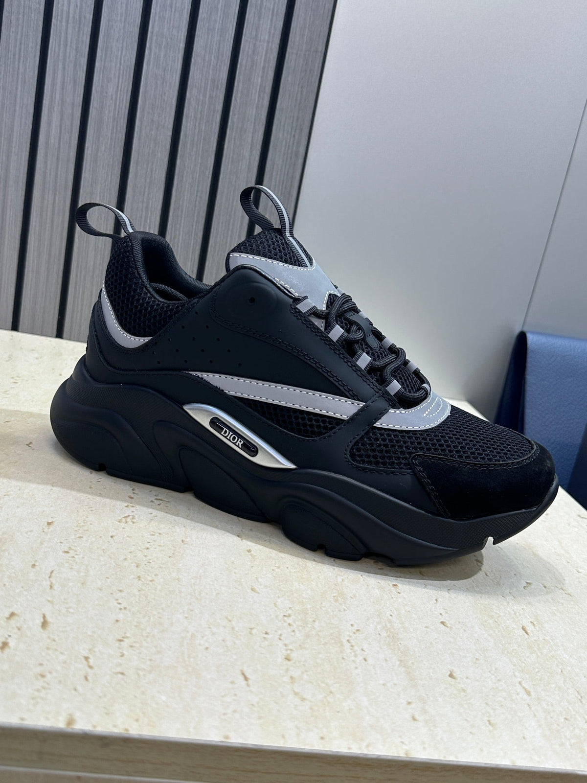 CD 26s Men B22 Sneakers Black Grey Trim Mesh 384192