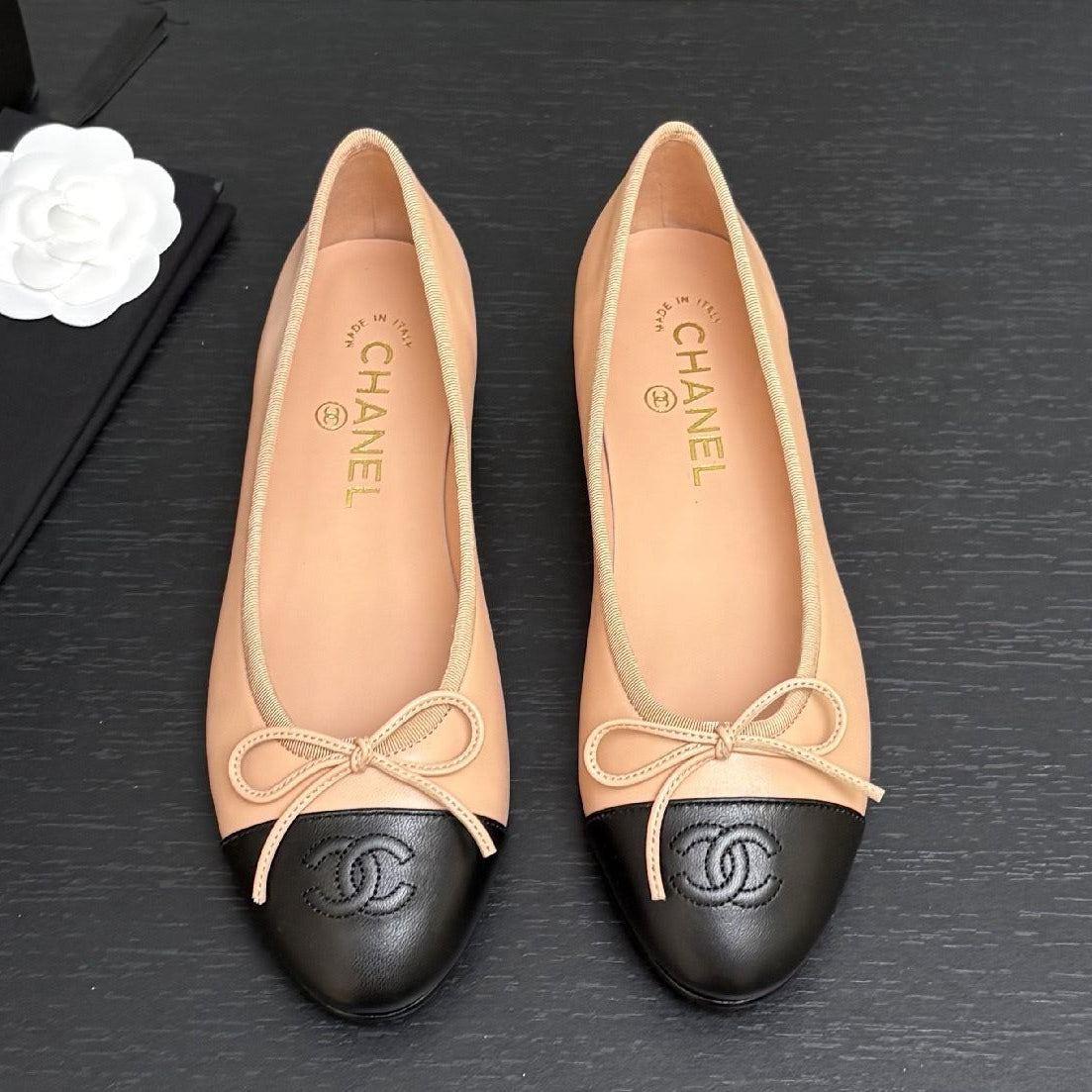 Chanel 2026 Two-Tone Ballet Flat Cowhide 168113