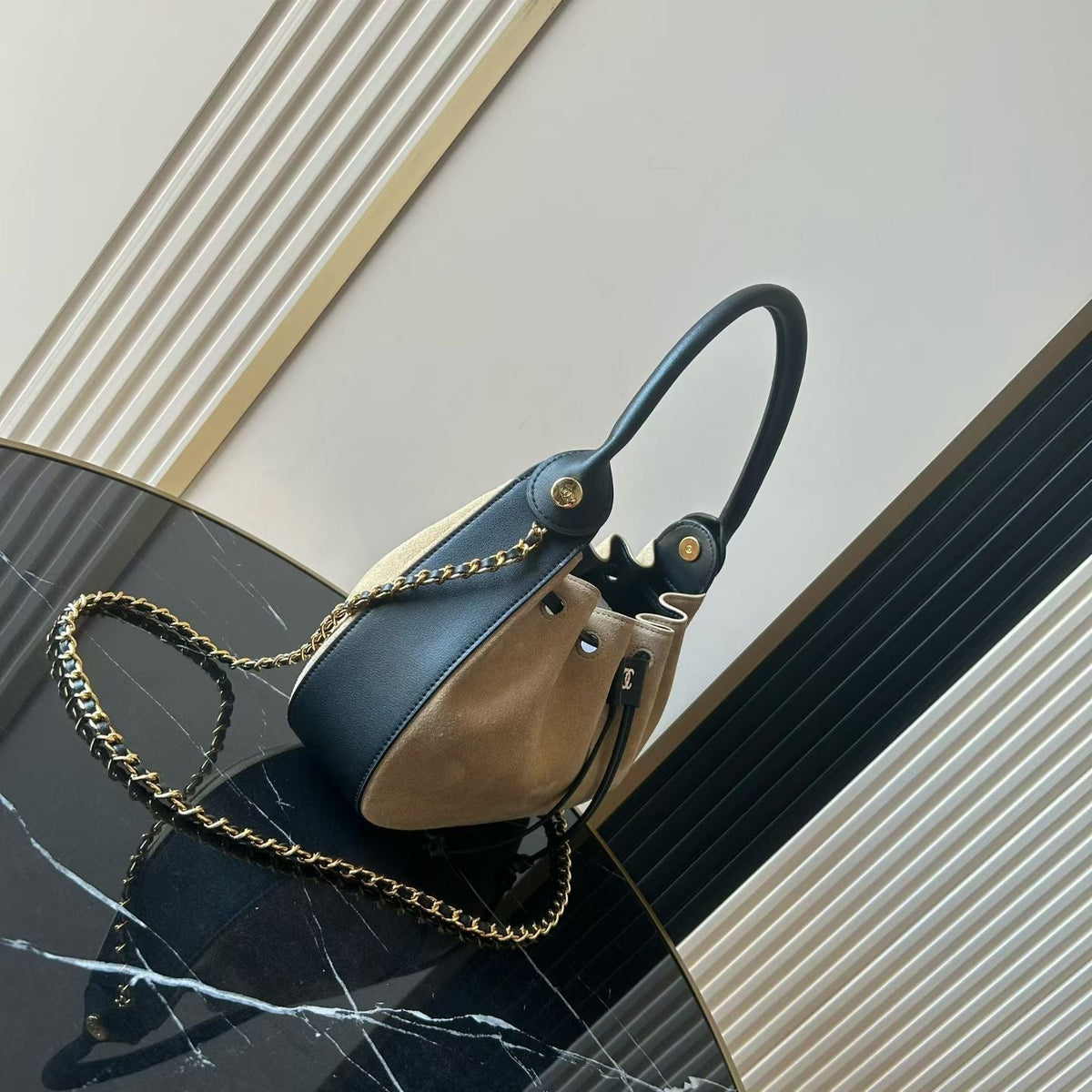 Chanel 2026 Small Hobo Bag 24cm Suede Leather