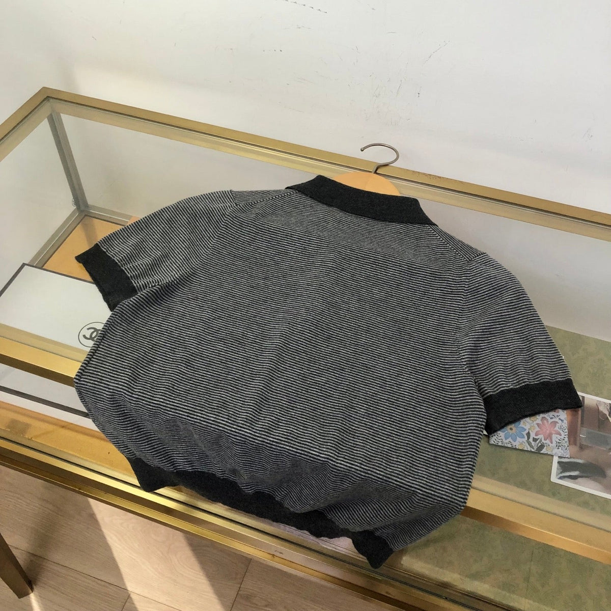 Miumiu 2026 Polo Shirt Gray Cashmere And Silk 435404
