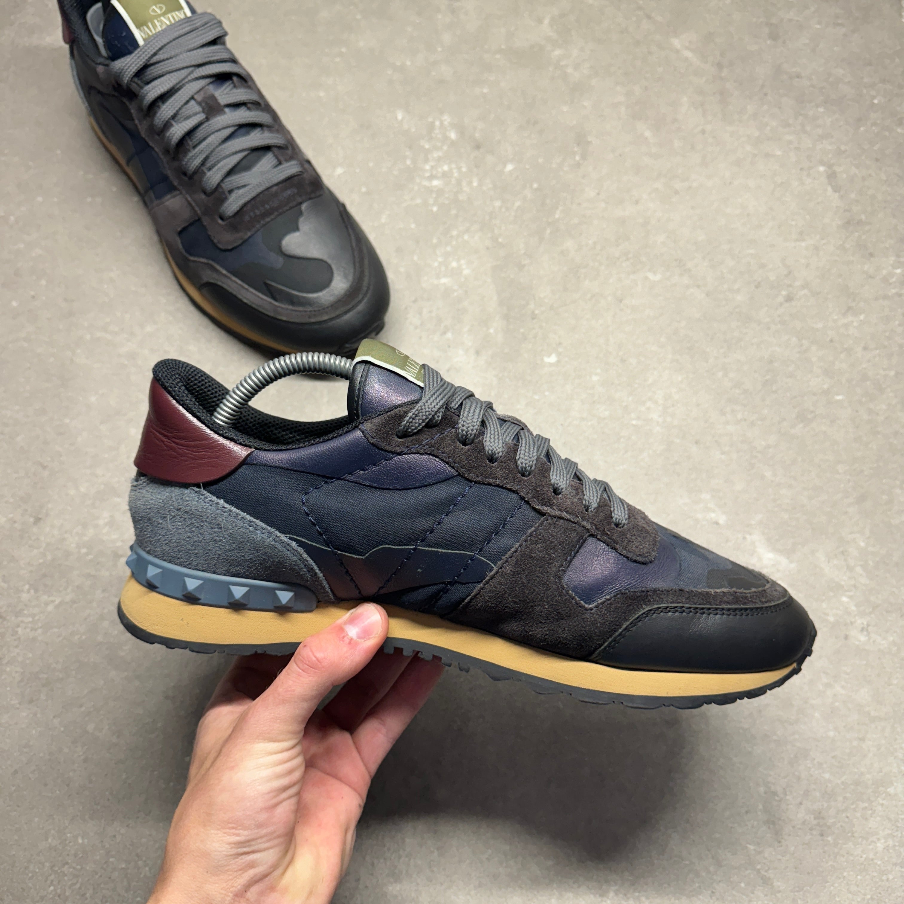 VT 26s Rockrunner Sneaker Navy Blue Burgundy Black Suede