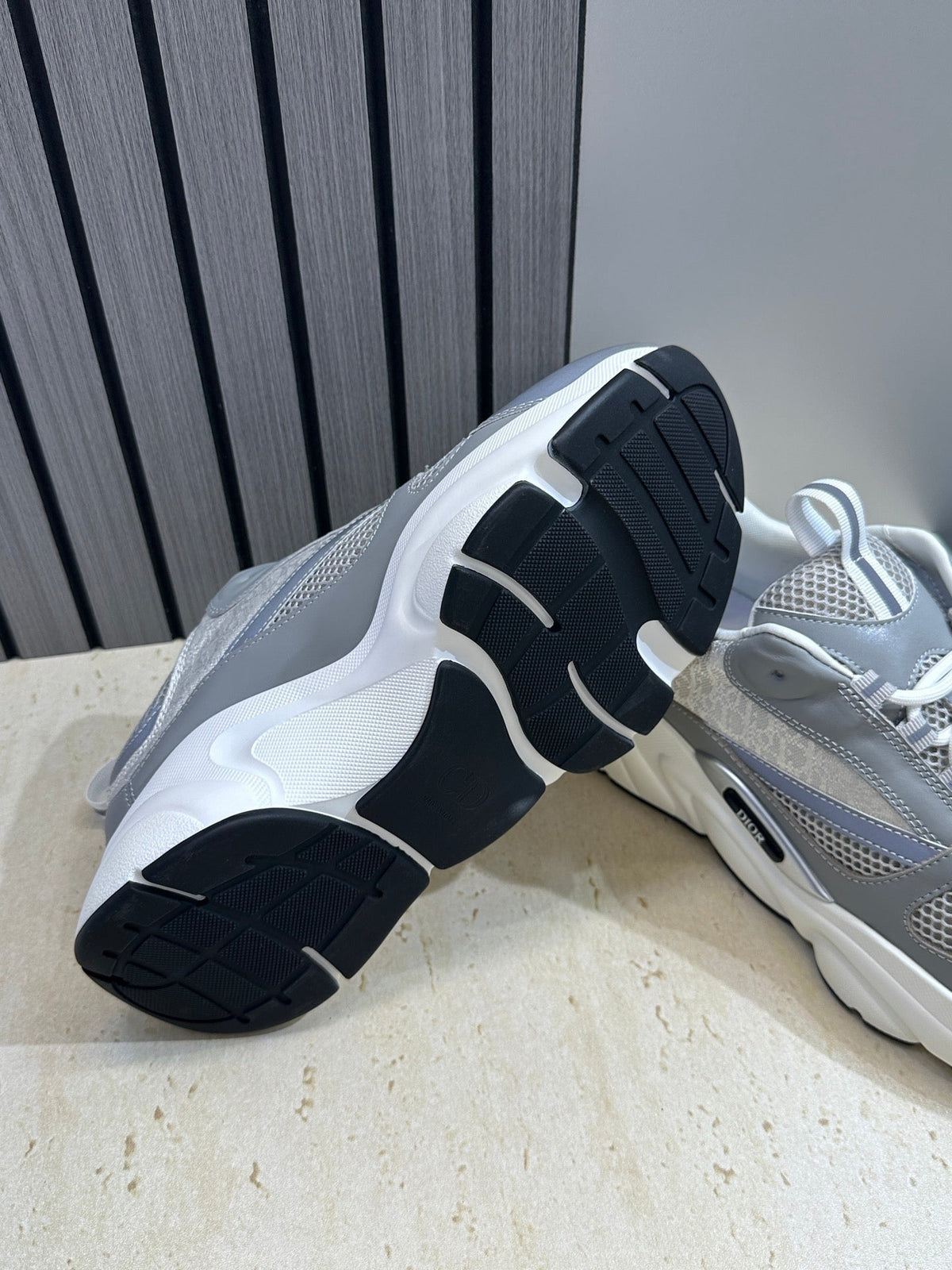 CD 26s Men B22 Sneakers Grey Oblique Jacquard Canvas 835214