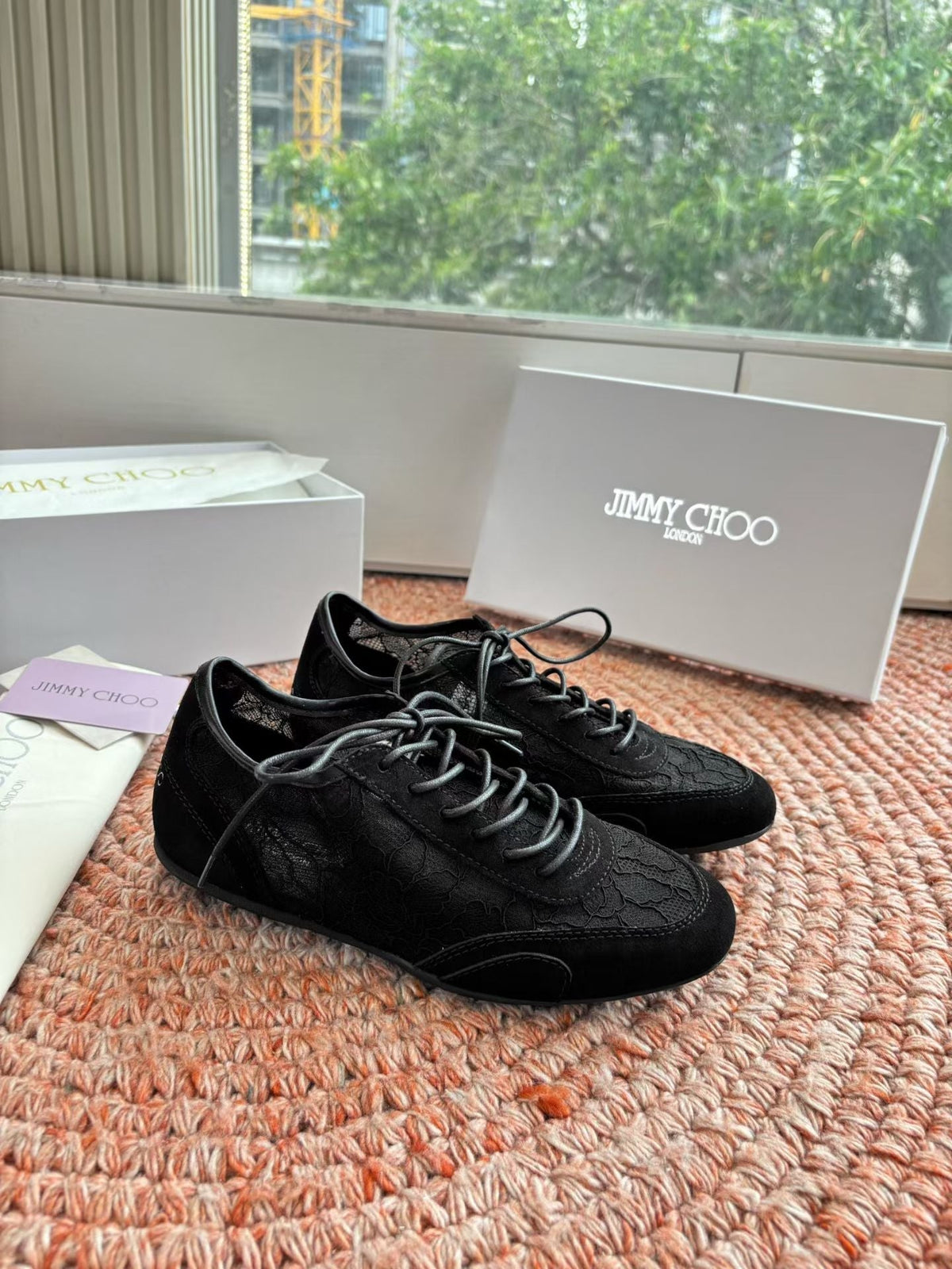 Jimmy Choo 26S Sneakers Black Mesh And Suede 391824