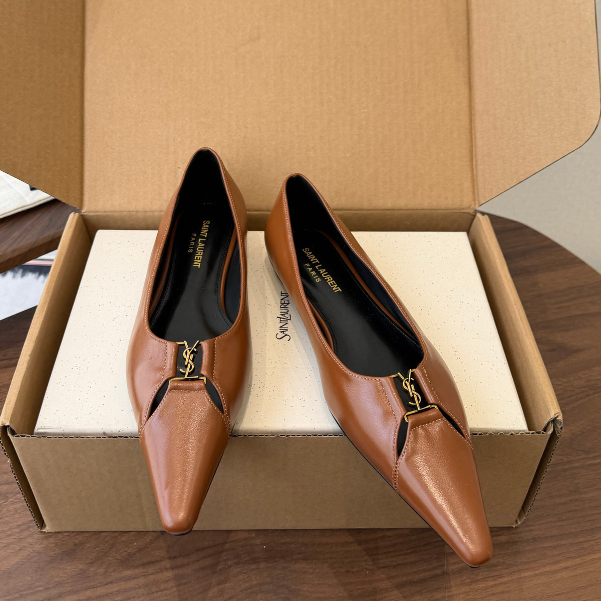 YSL Ballet Flat Laurent Sheepskin 158982