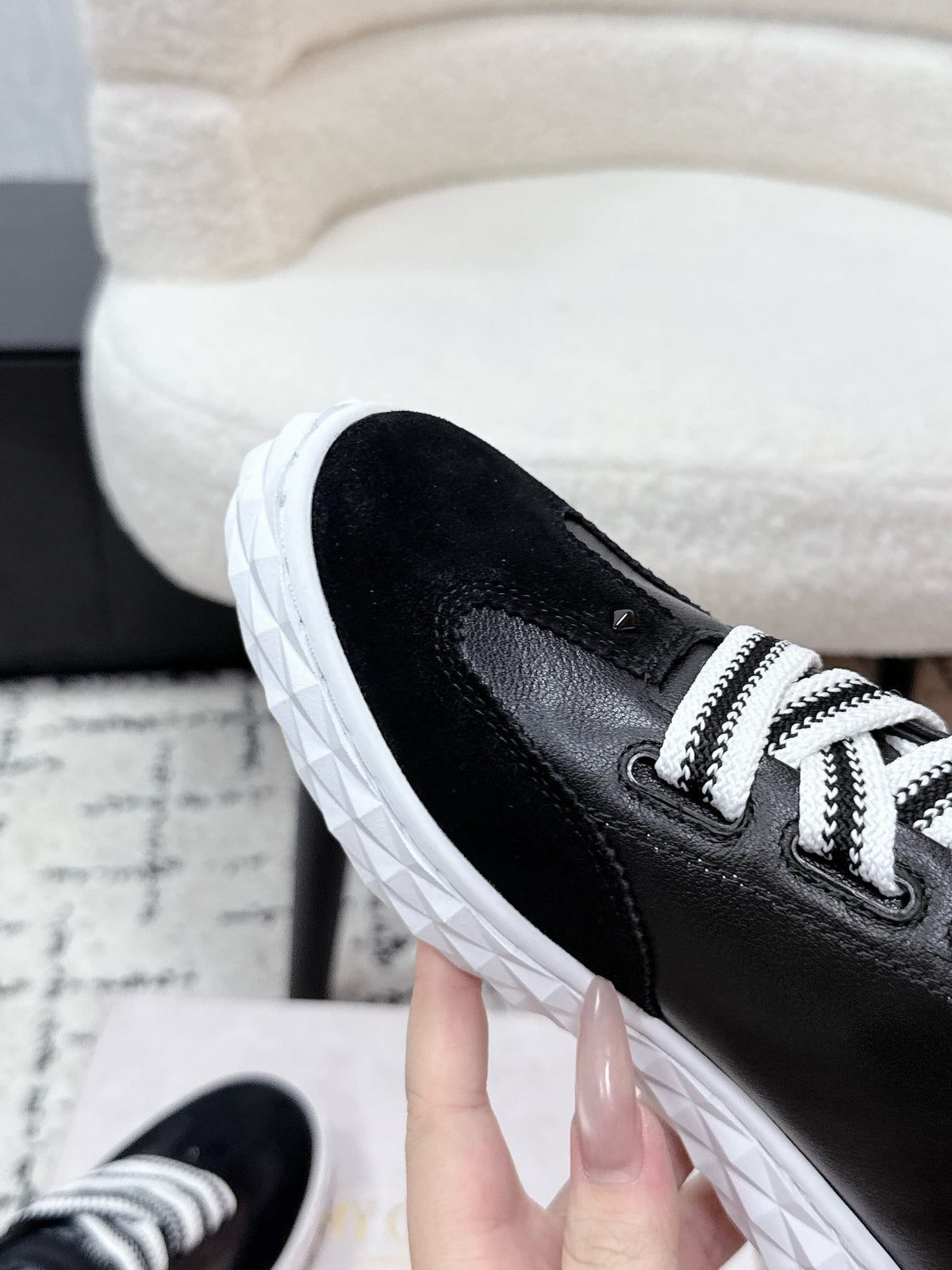 Jimmy Choo 26S Sneakers Black Calfskin And Suede 604183