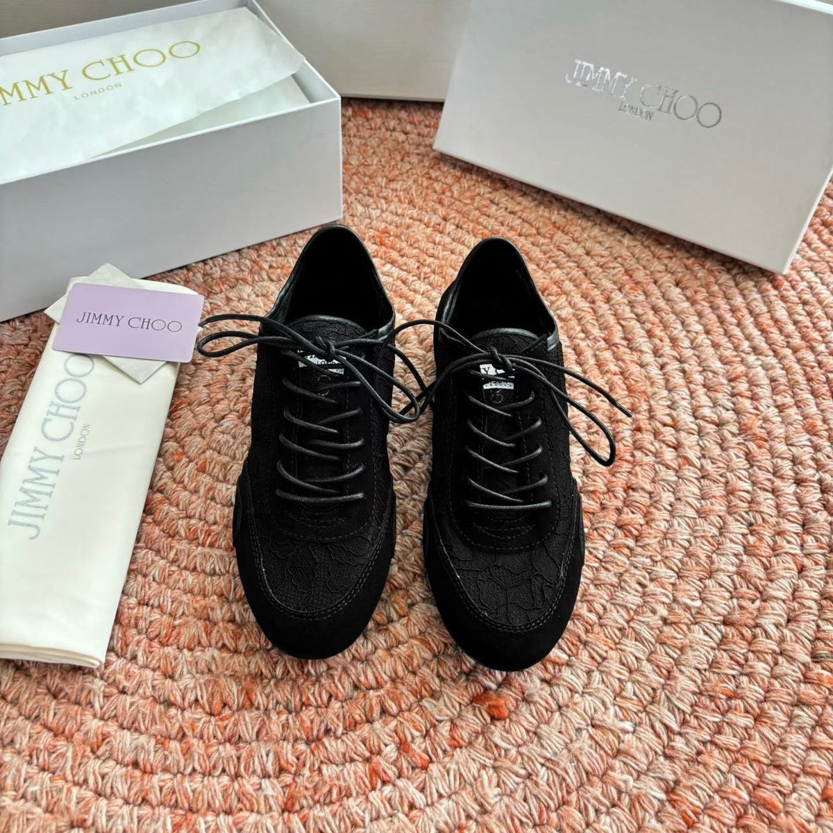 Jimmy Choo 26S Sneakers Black Mesh And Suede 391824