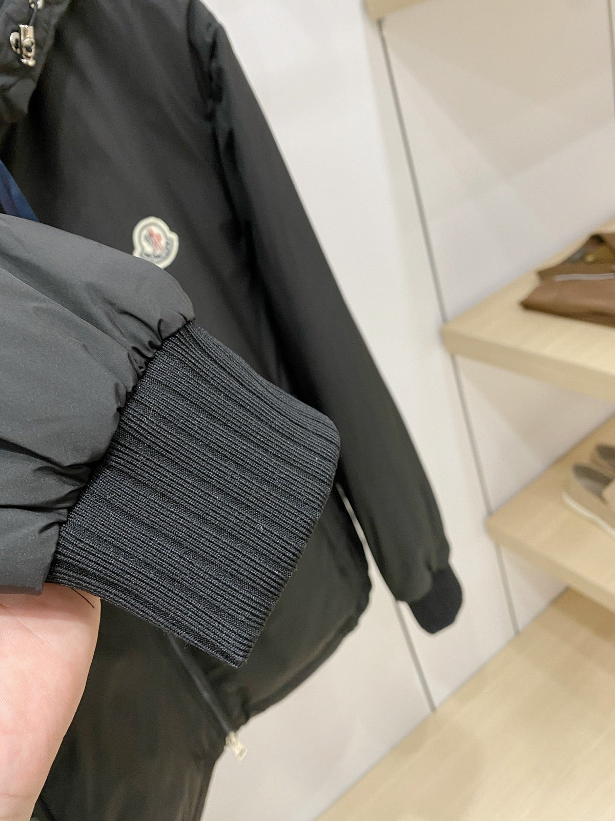 MC Hooded Windbreaker Jacket Black Nylon
