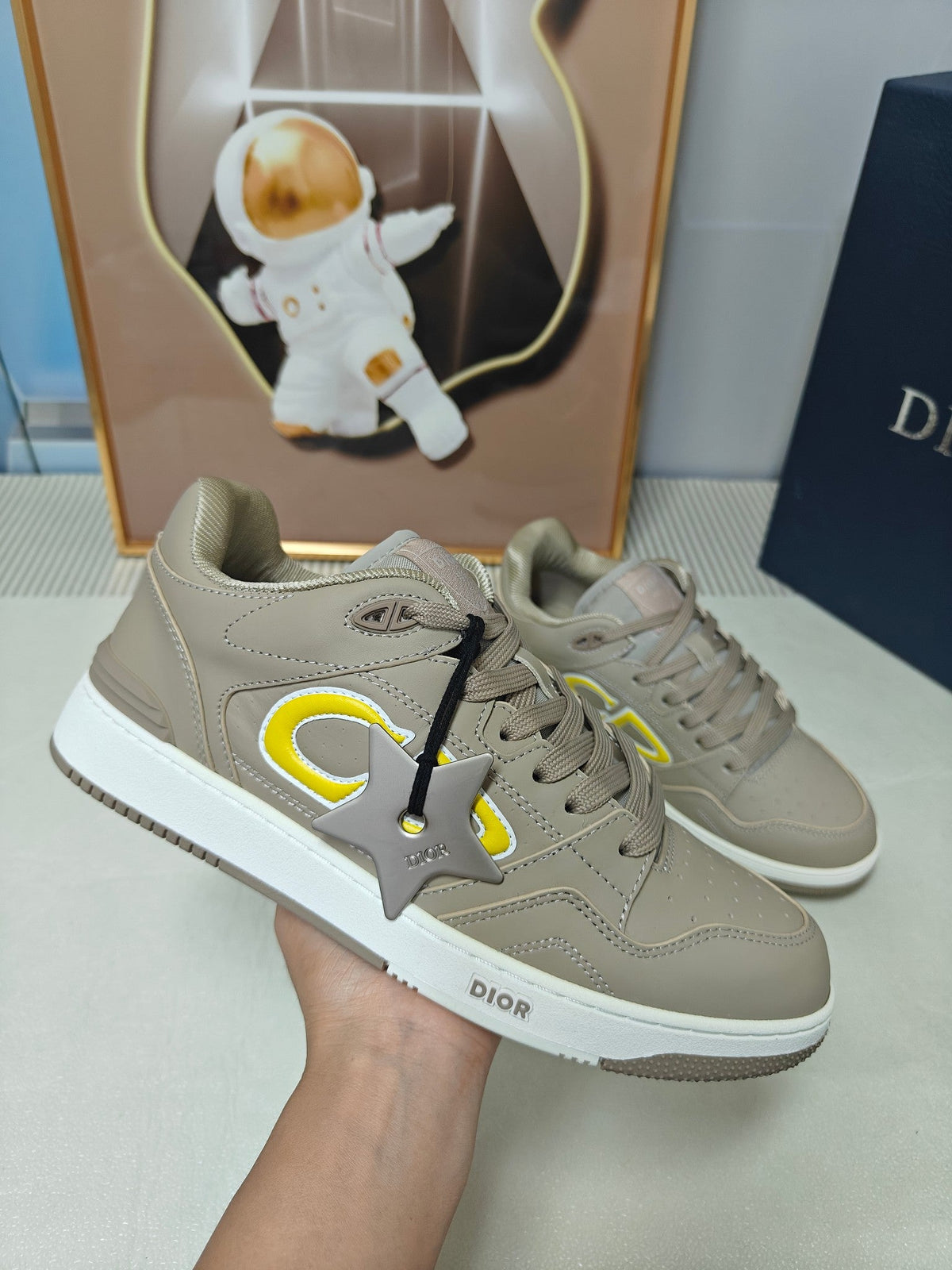 CD 26s Low Top Sneaker Light Brown Calfskin 728419