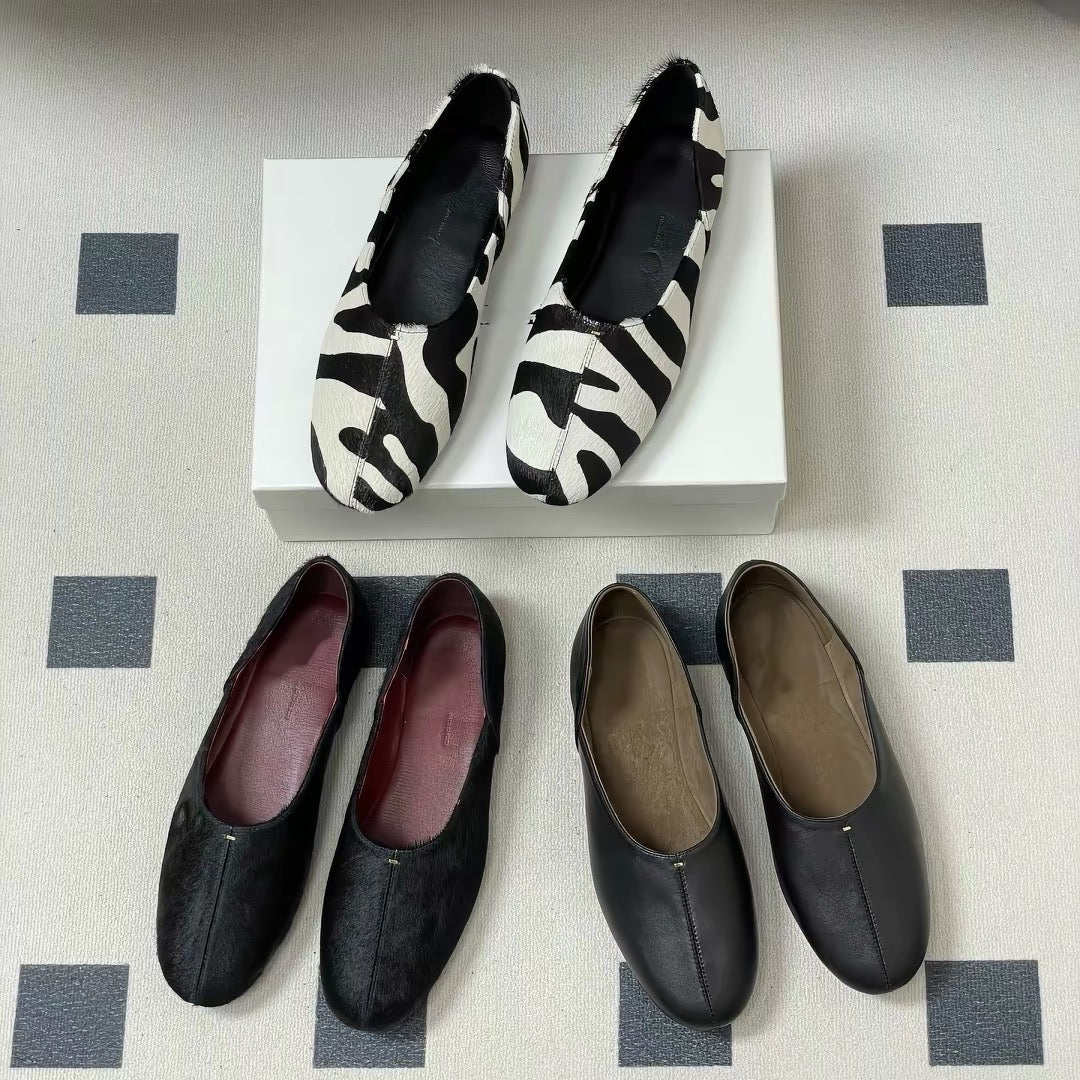 Khaite Jane Flats 10 Ballet Black Calfskin