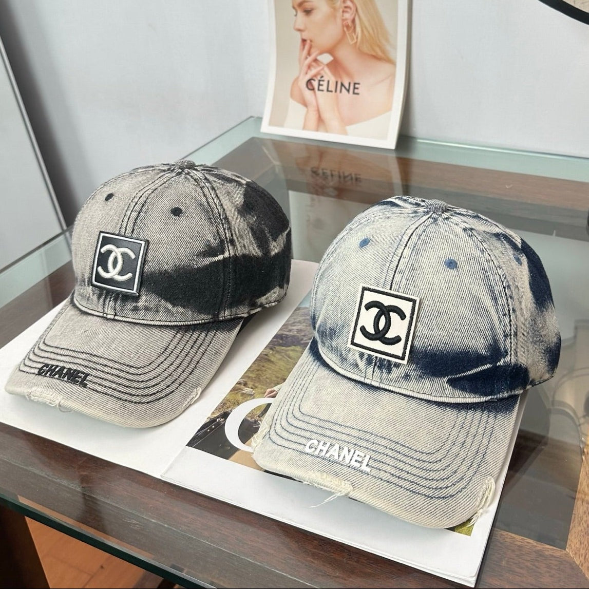 Chanel Denim Baseball Cap Hat 514879