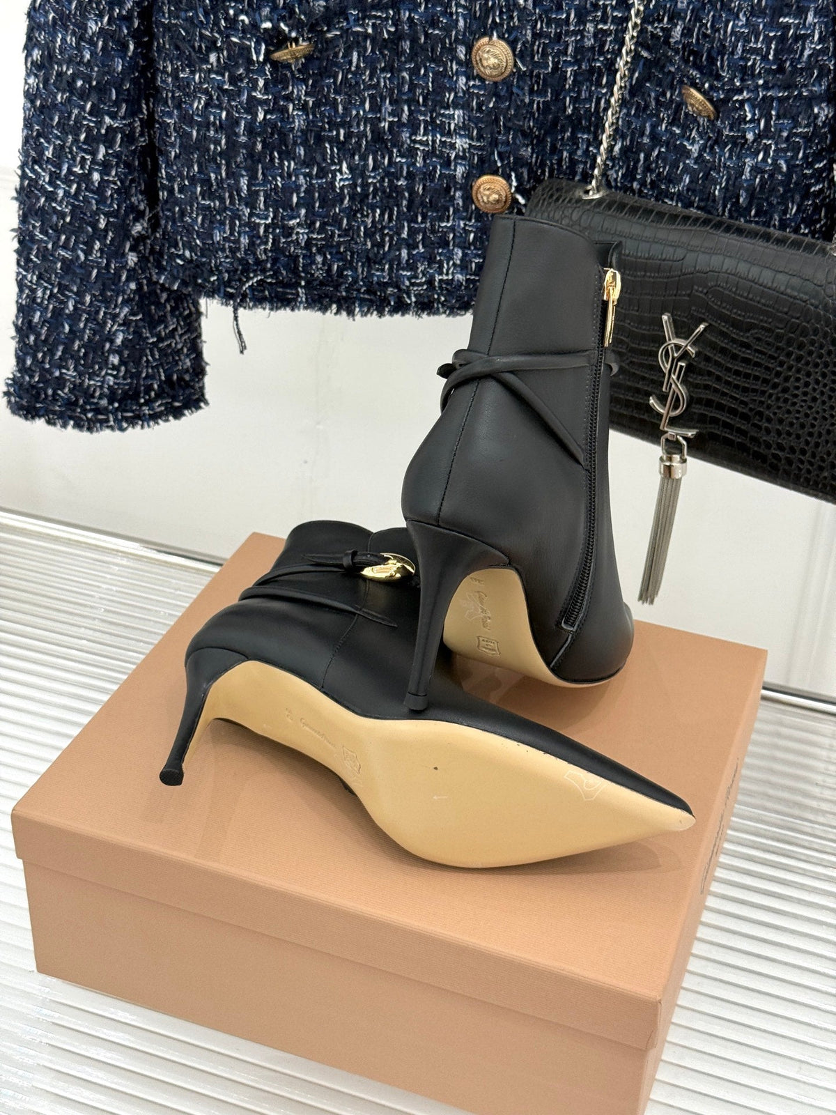 GR 26s Jungle Mamba Booties 8cm Black Leather 175081