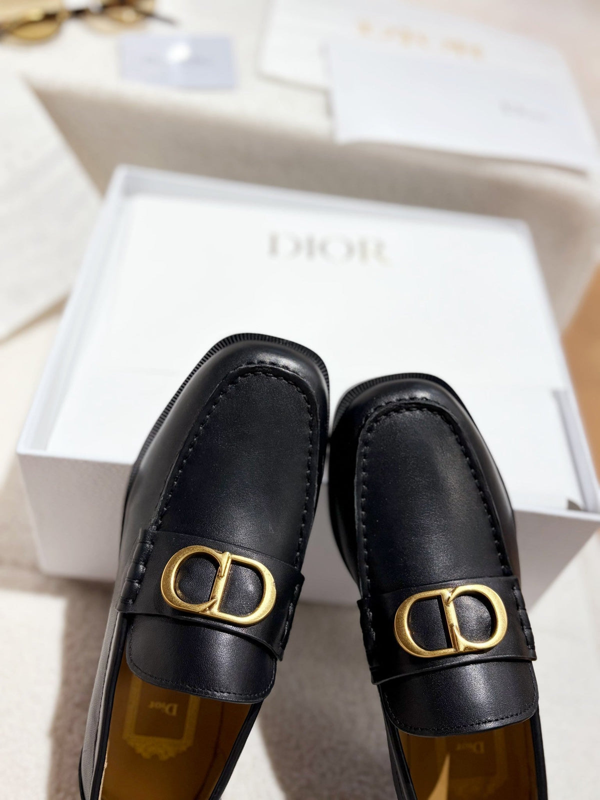 CD Chrono Loafer Signature D-Buckle Black Premium Leather 157551