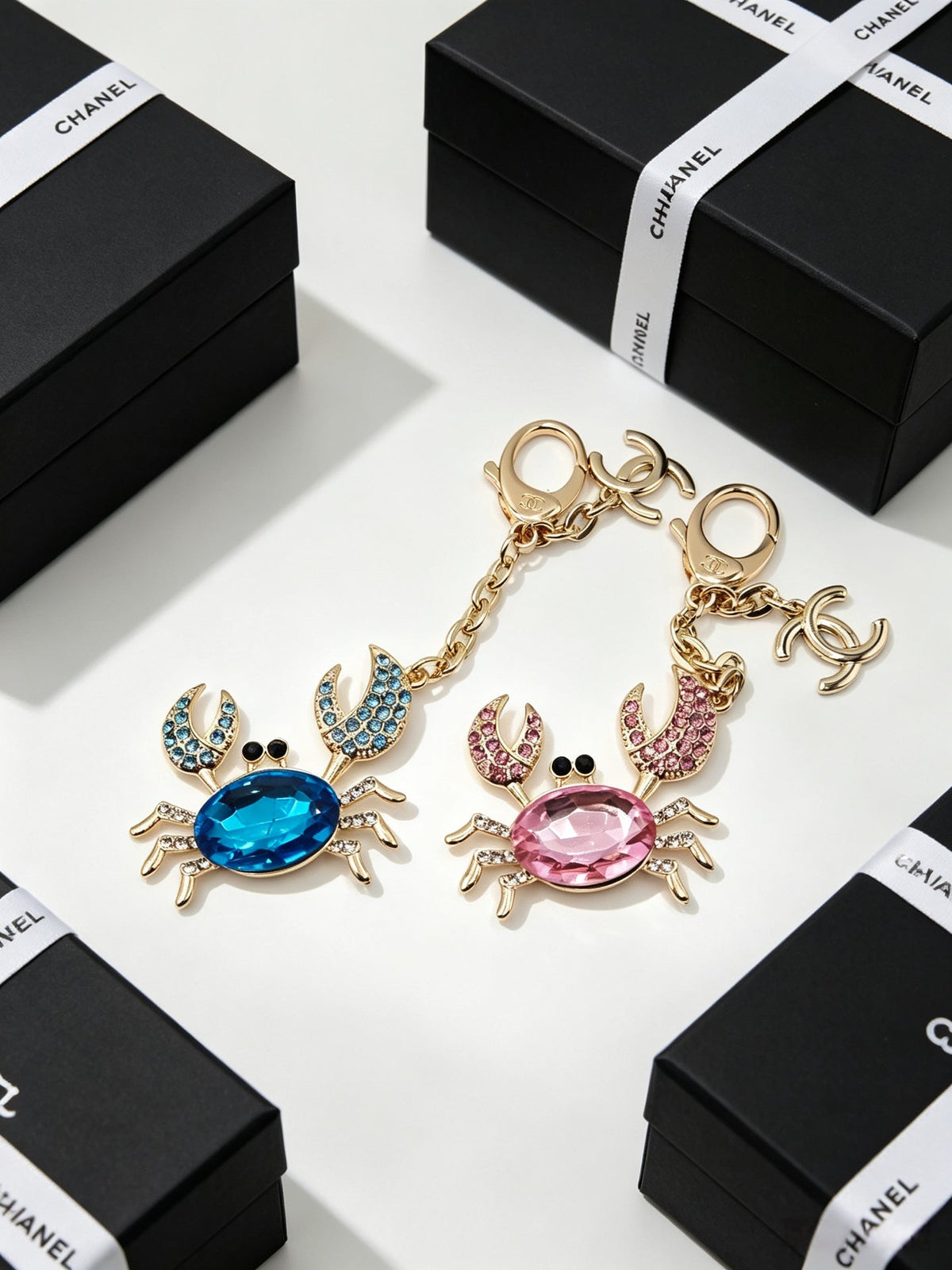 Chanel Crystal Crab Bag Charm