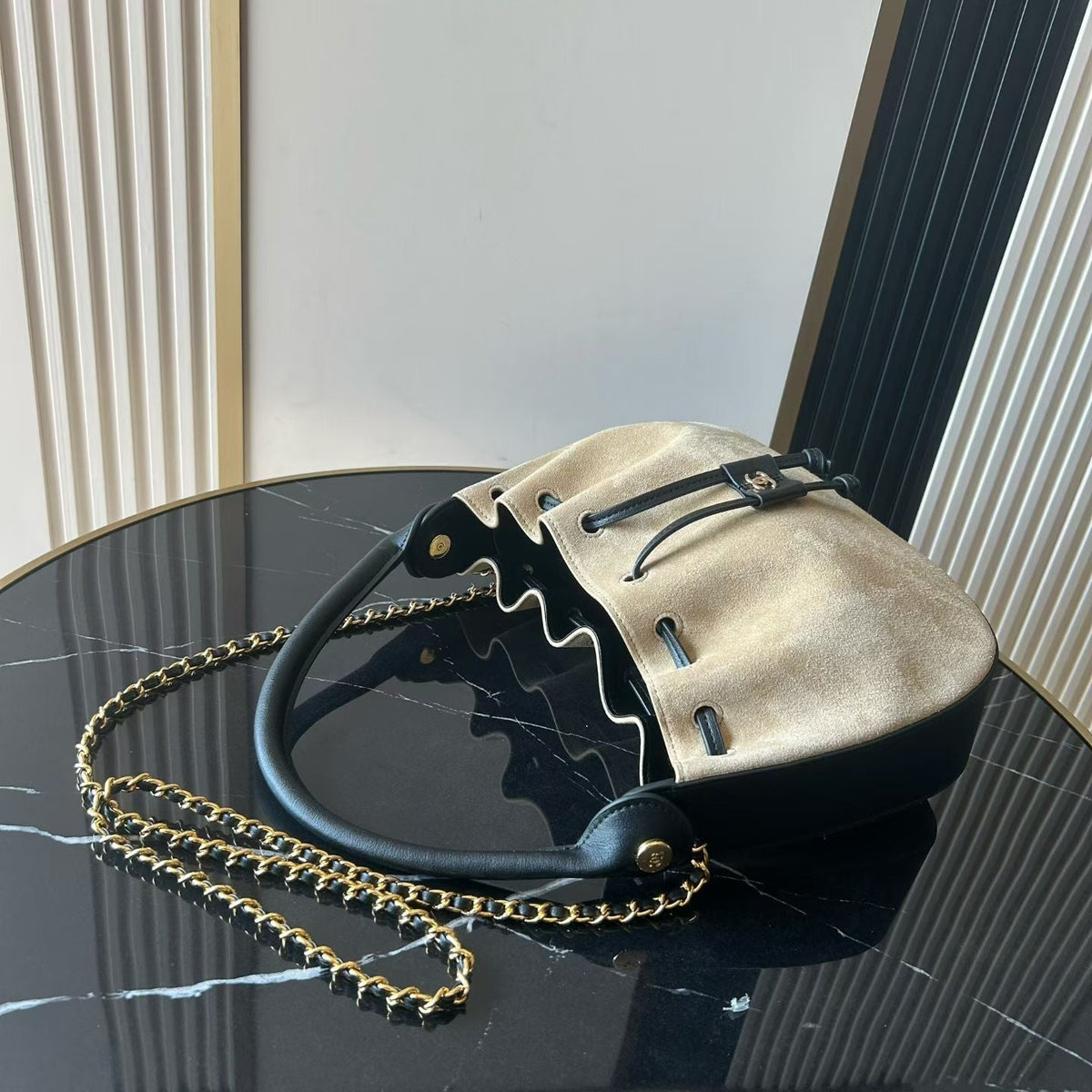 Chanel 2026 Small Hobo Bag 24cm Suede Leather