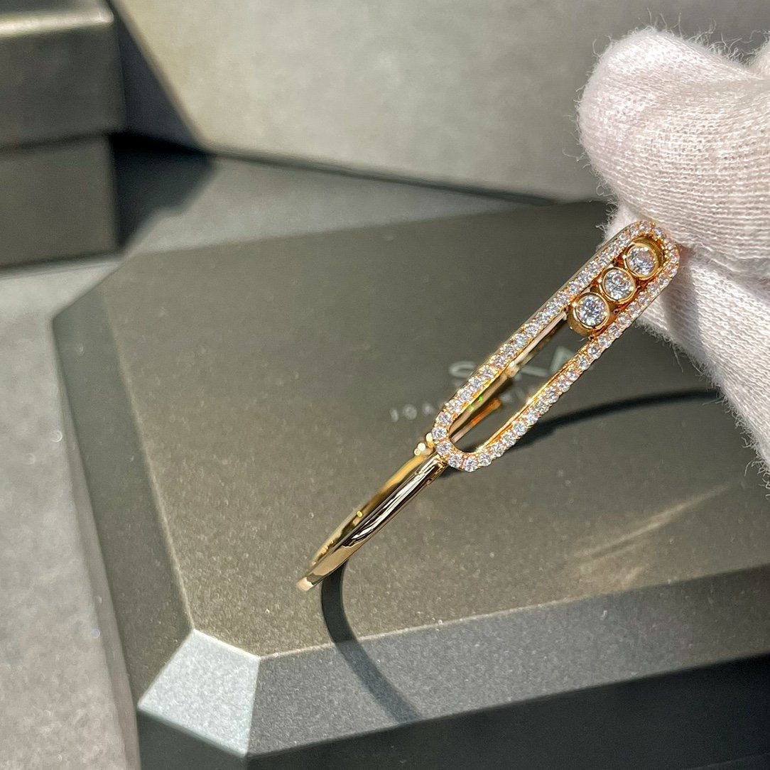 Messika Move Uno Paved Flex Bangle Diamond Bracelet