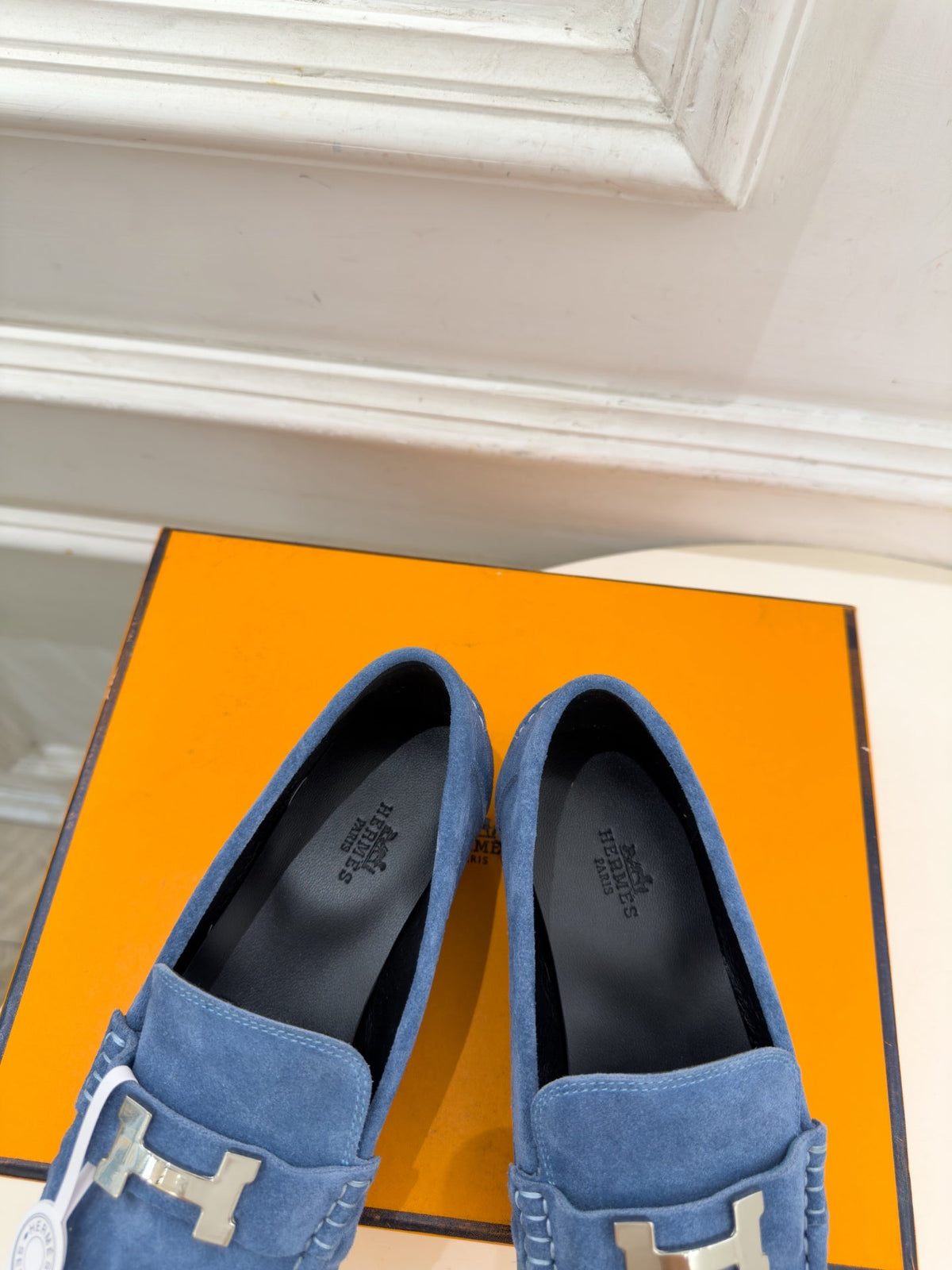 HM 26ss Nova Loafers Paris Buckle Suede Goatskin 165020