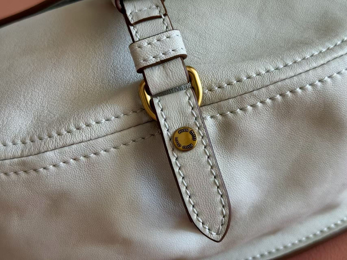 MiuMiu 2026 Rendez-vous Bag 26 Chalk White Leather