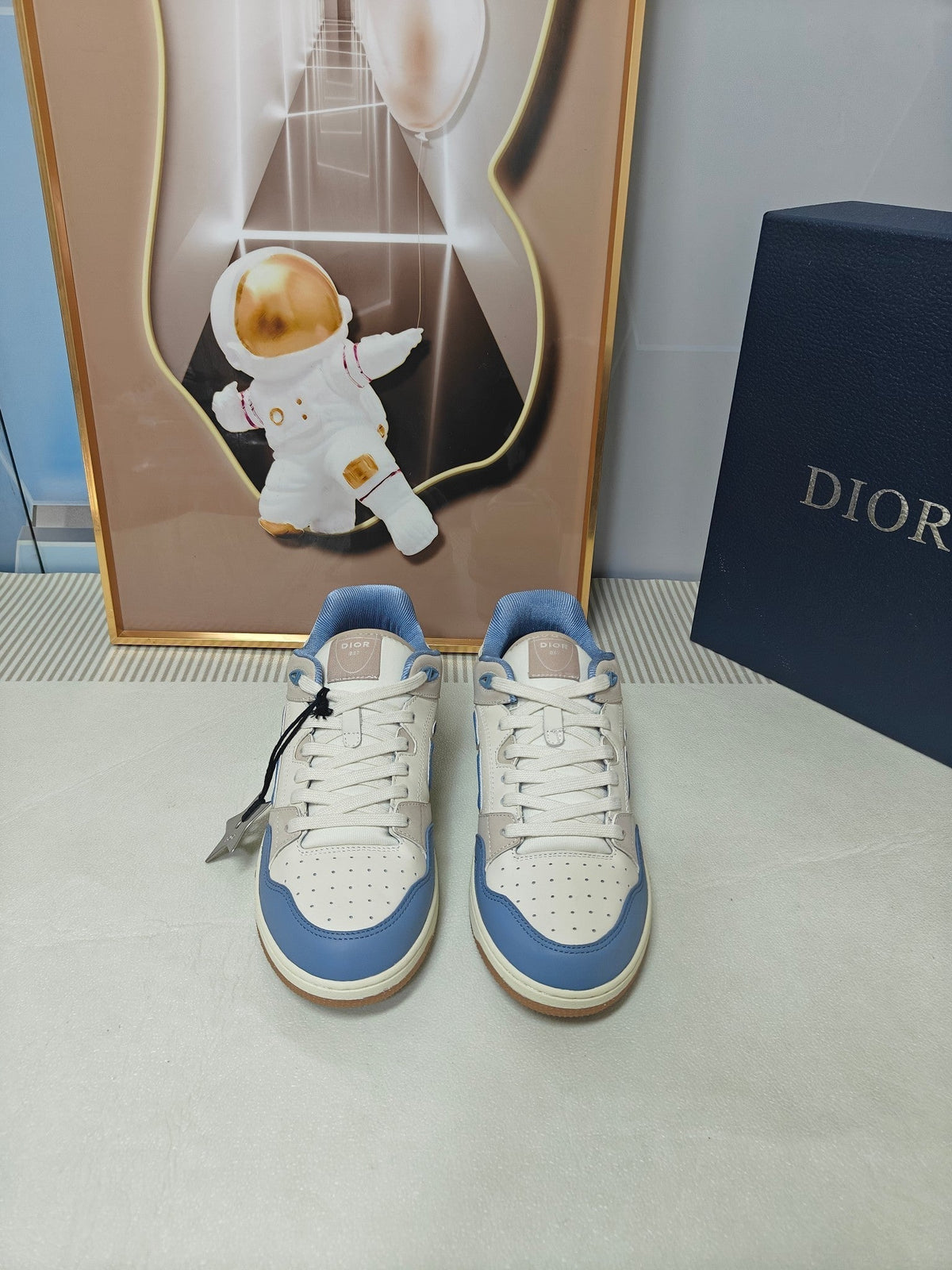 CD 26s Low Top Sneaker White Light Blue Calfskin 391852