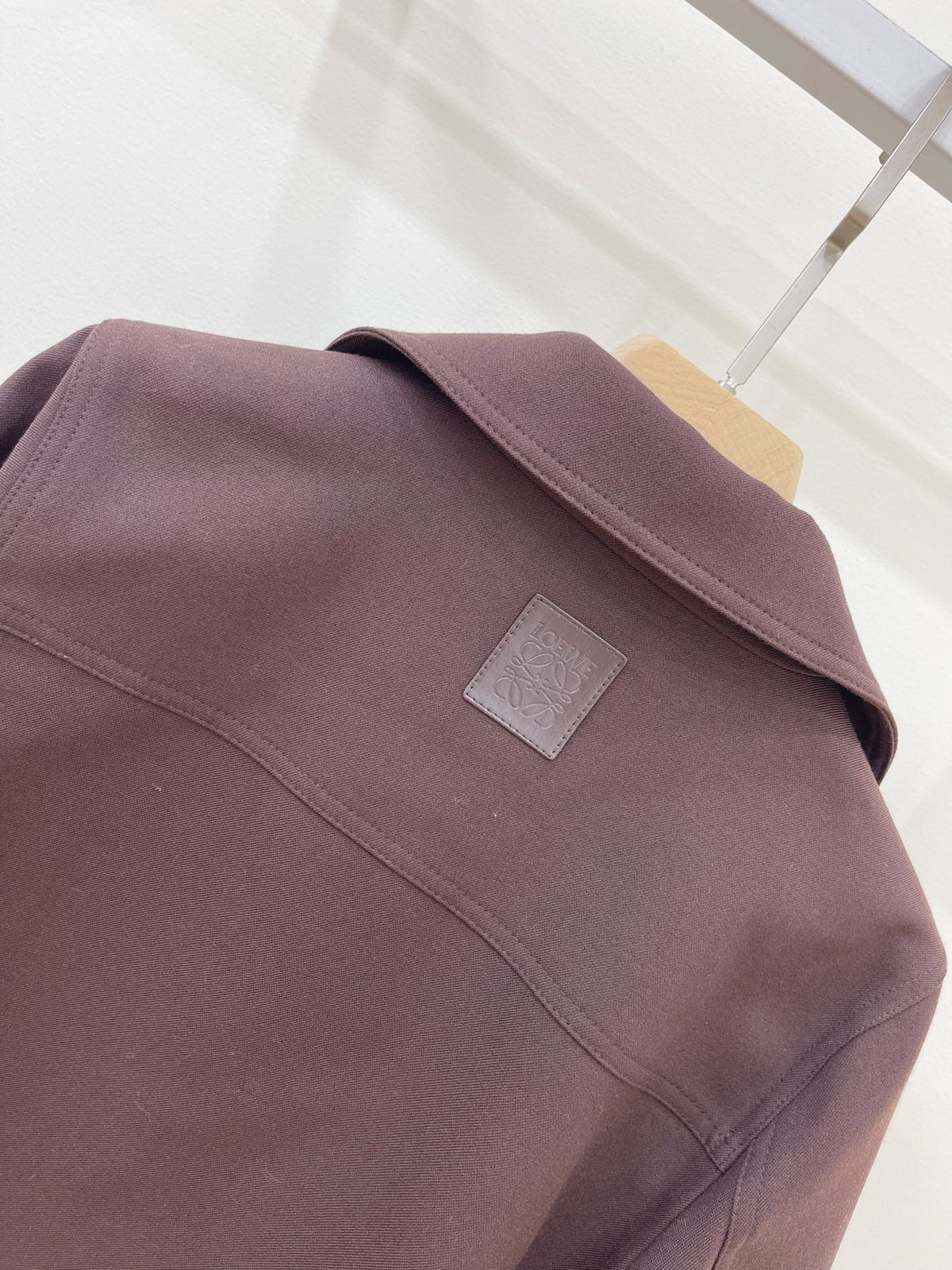 LW 26FW Cropped Notched-Collar Jacket Double Chest Pockets Logo Buttons Polyester 443242