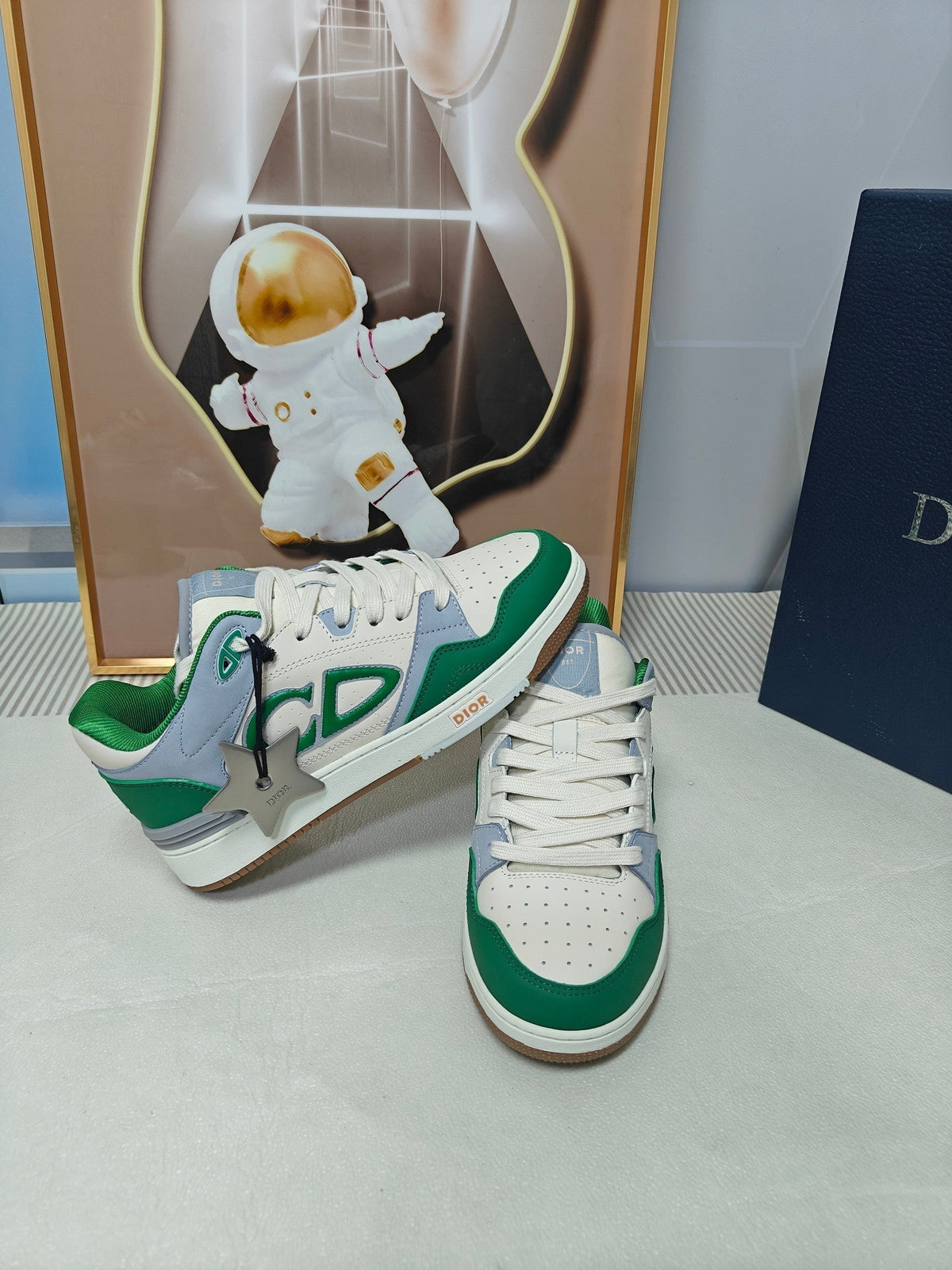 CD 26s Low Top Sneaker White Green Calfskin 194852