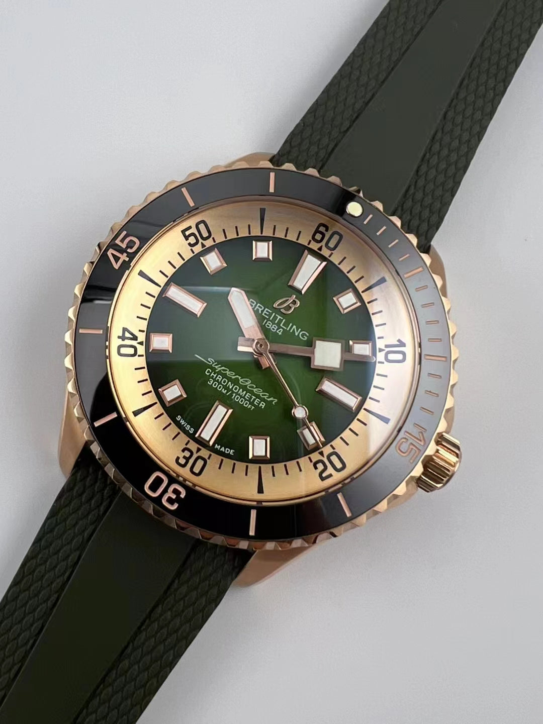 Breitling Superocean 42 Automatic Green Strap