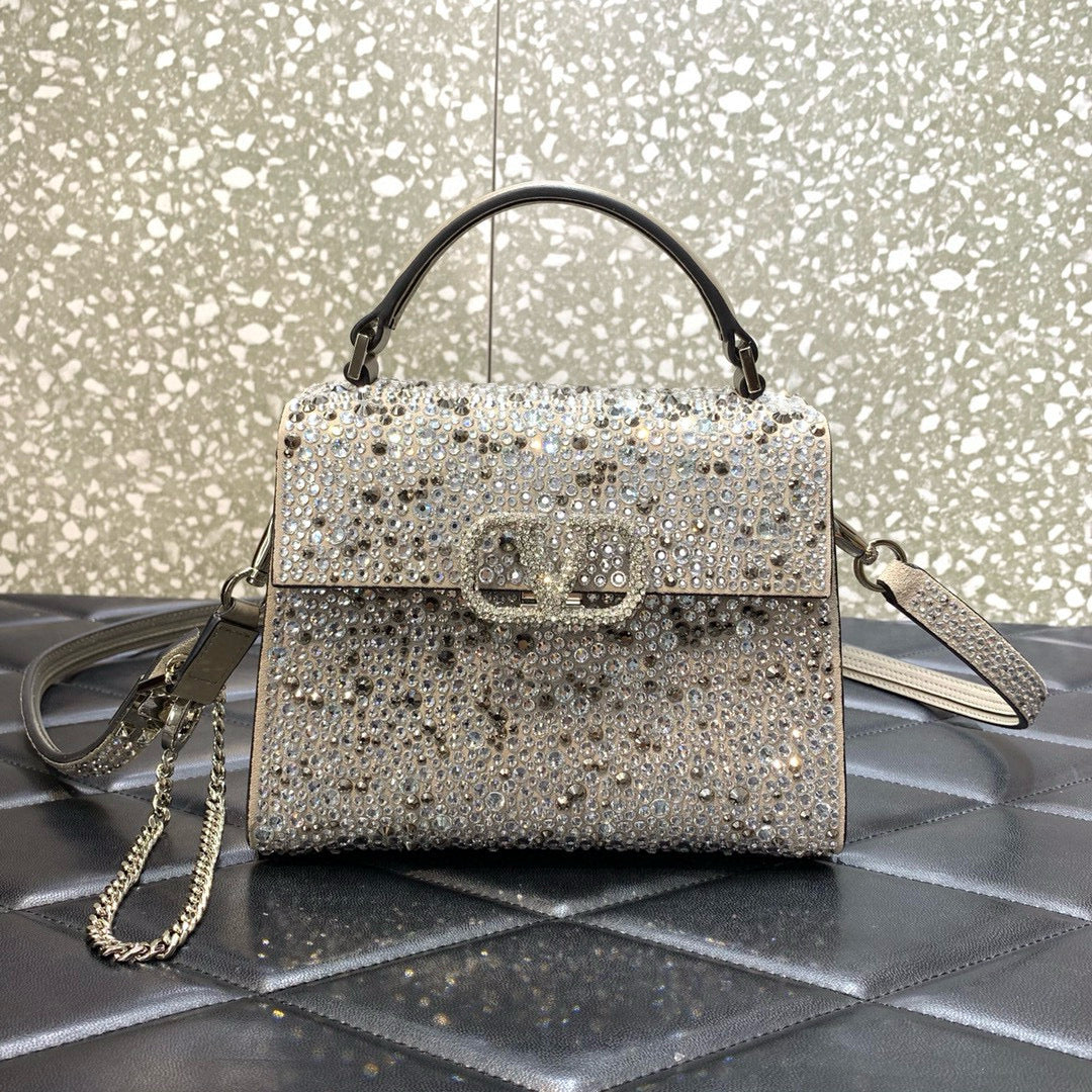 MINI VSLING HANDBAG WITH SPARKLING EMBROIDERY